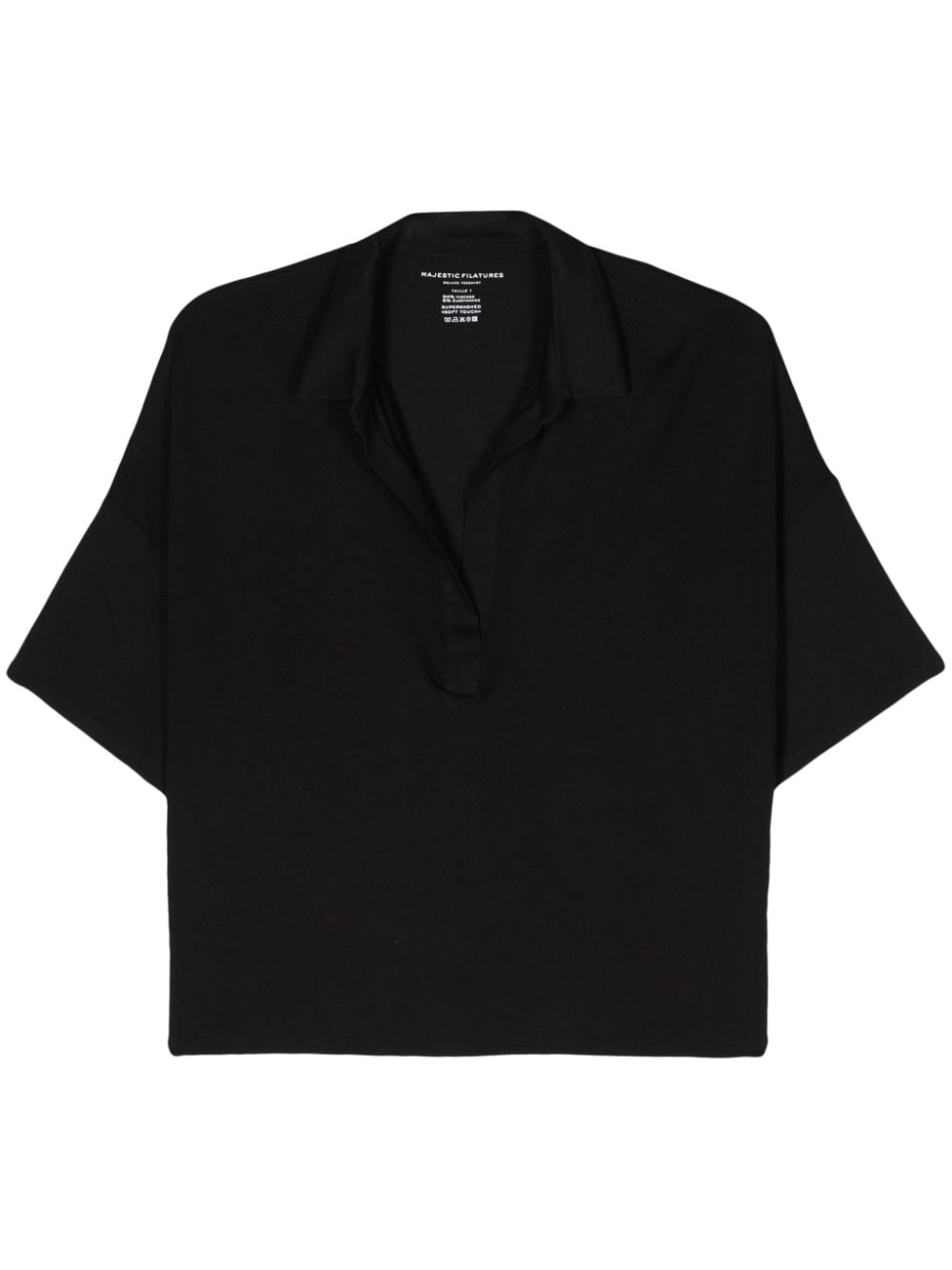 Majestic Filatures short-sleeve polo shirt - Black von Majestic Filatures