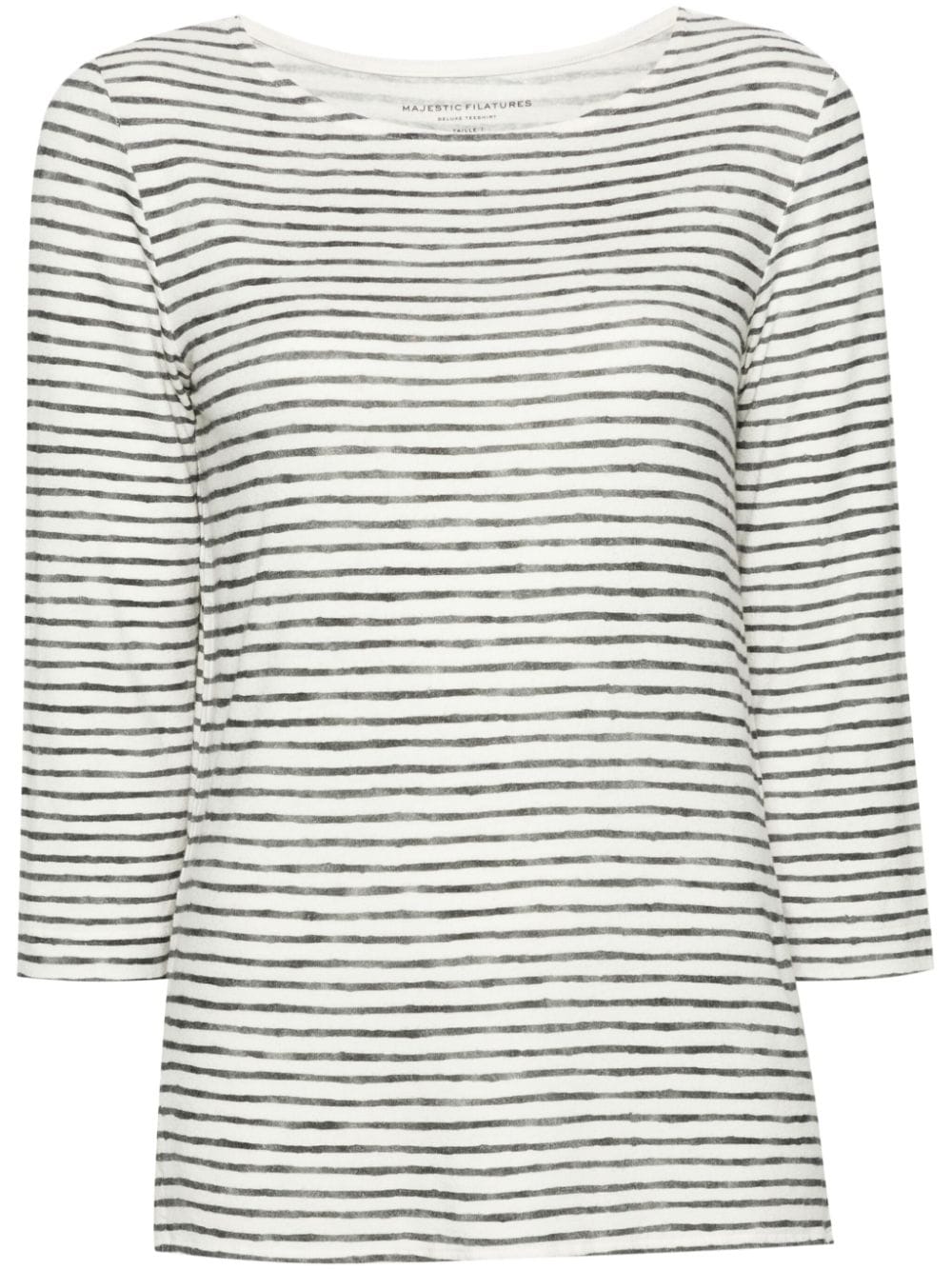 Majestic Filatures striped jersey T-shirt - White von Majestic Filatures