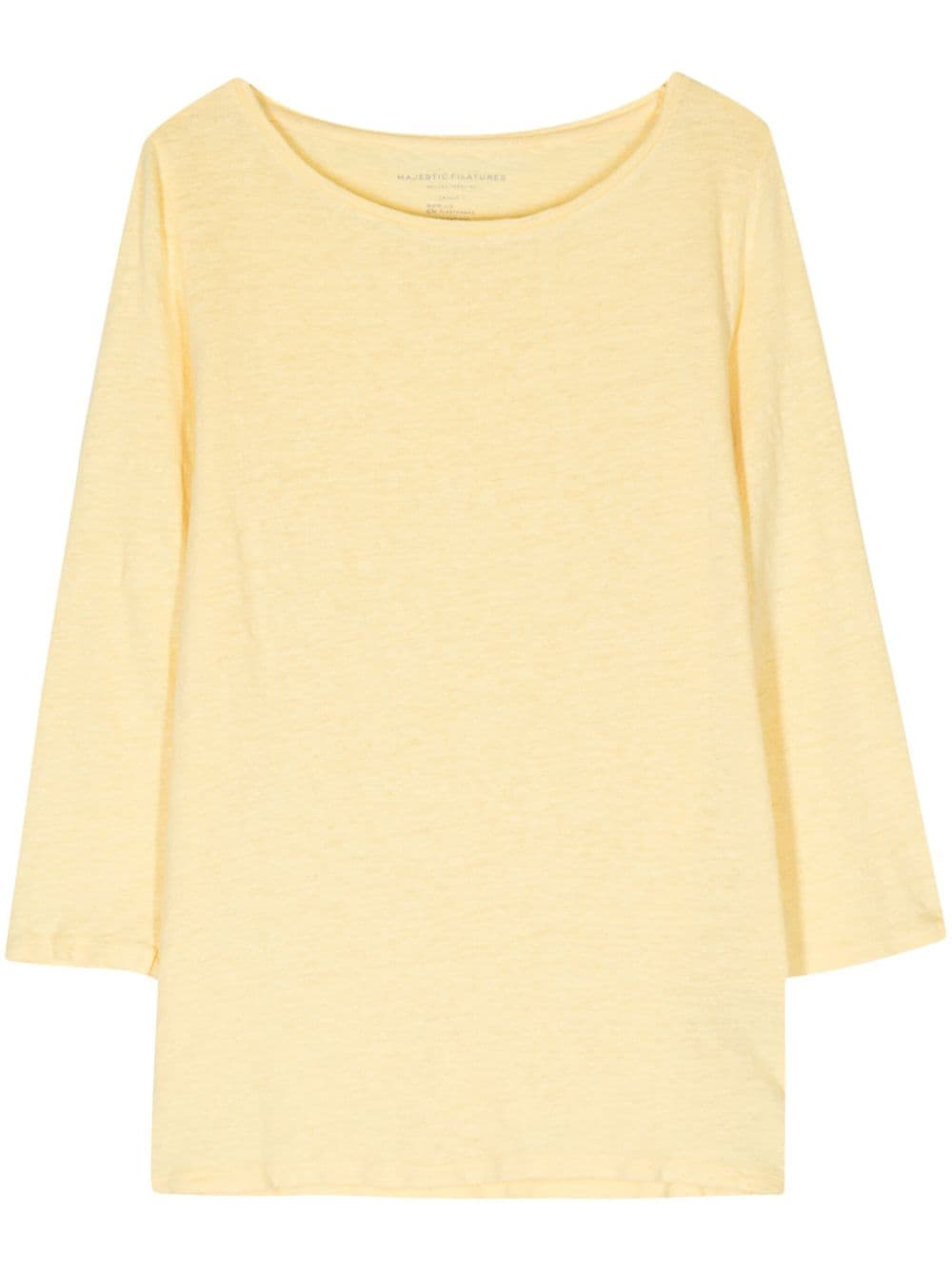 Majestic Filatures textured linen-blend T-shirt - Yellow von Majestic Filatures