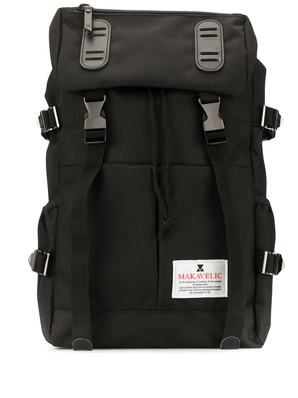 Makavelic Double Belt logo backpack - Black von Makavelic