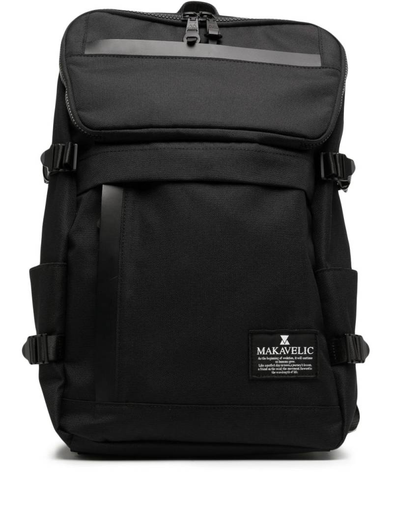 Makavelic multiple patch pockets logo-detail backpack - Black von Makavelic