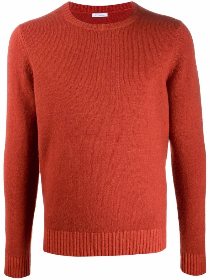 Malo crew-neck cashmere jumper - Orange von Malo