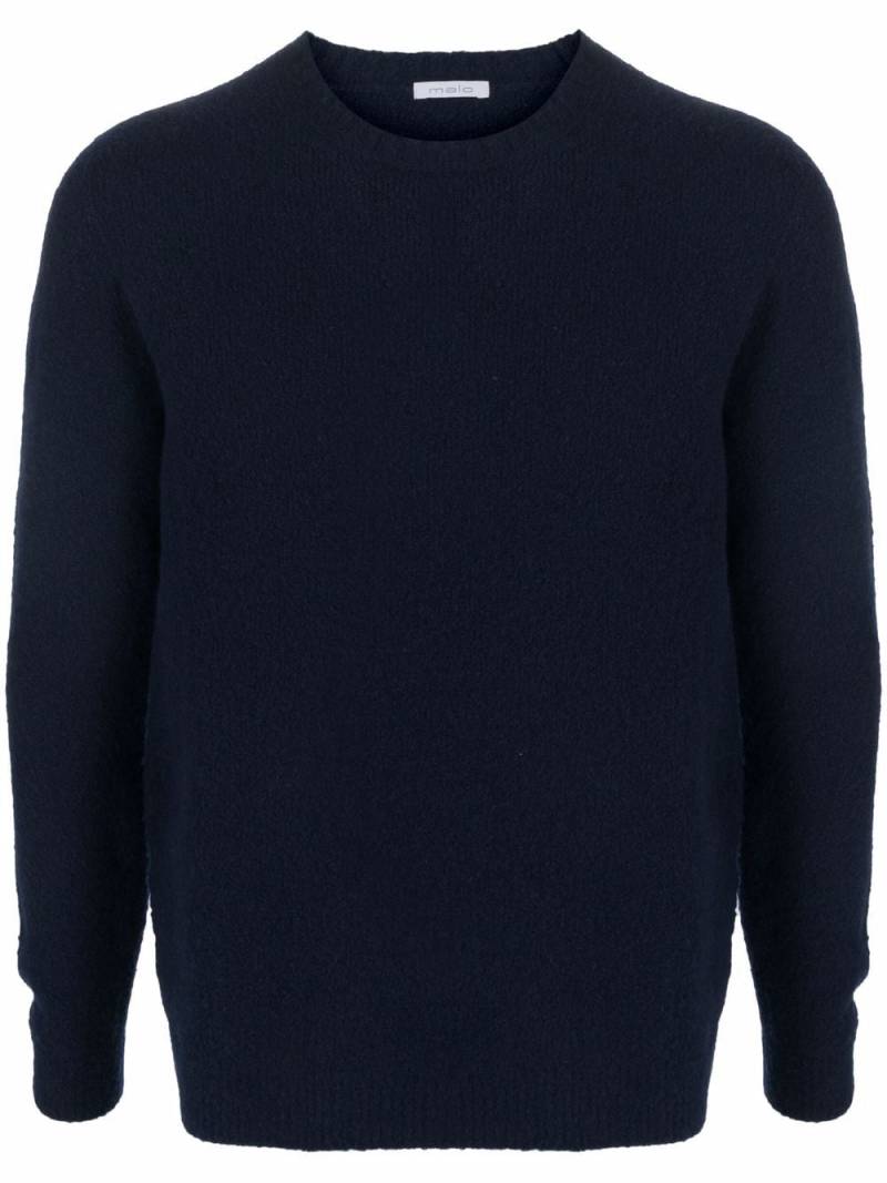 Malo crew-neck knitted jumper - Blue von Malo