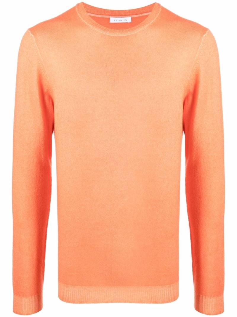 Malo fine-knit cashmere-blend jumper - Orange von Malo