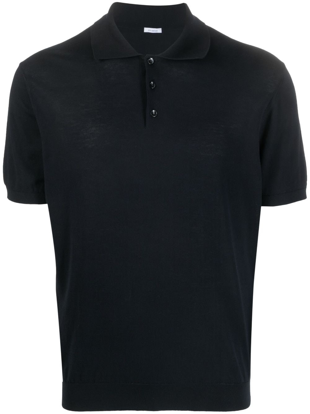 Malo fine-knit cotton polo shirt - Blue von Malo