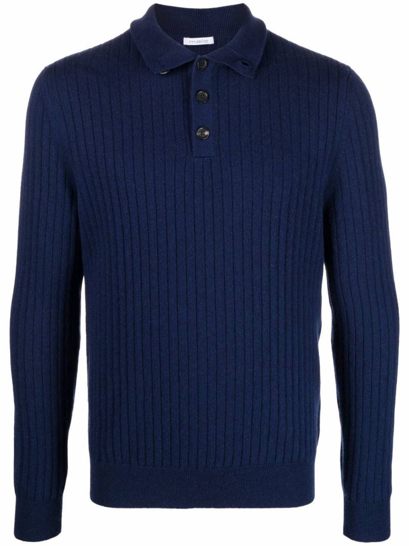 Malo high-neck pullover - Blue von Malo