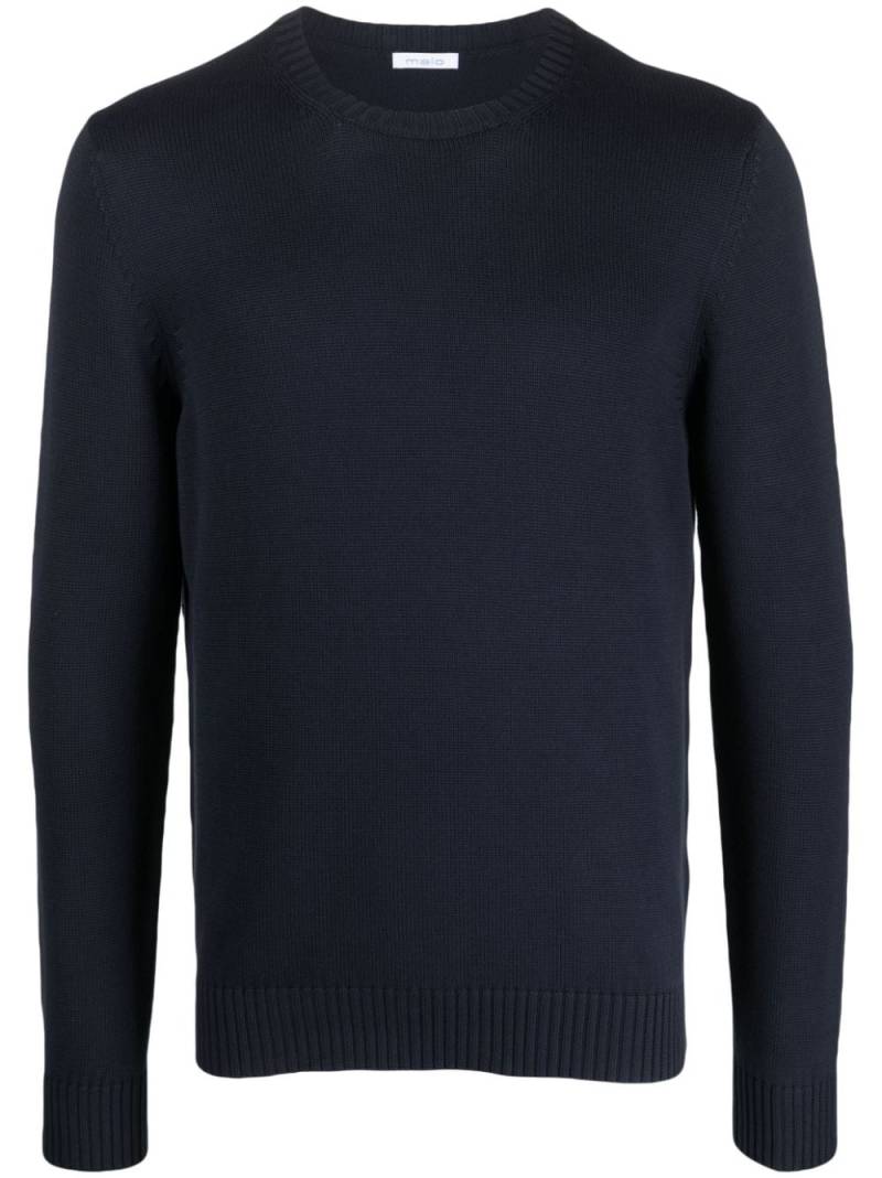 Malo long-sleeve knitted jumper - Blue von Malo