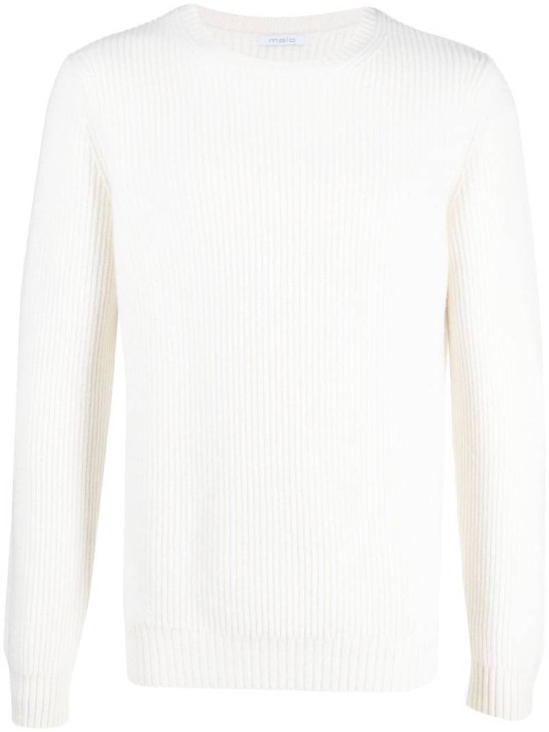 Malo ribbed-knit cashmere jumper - White von Malo