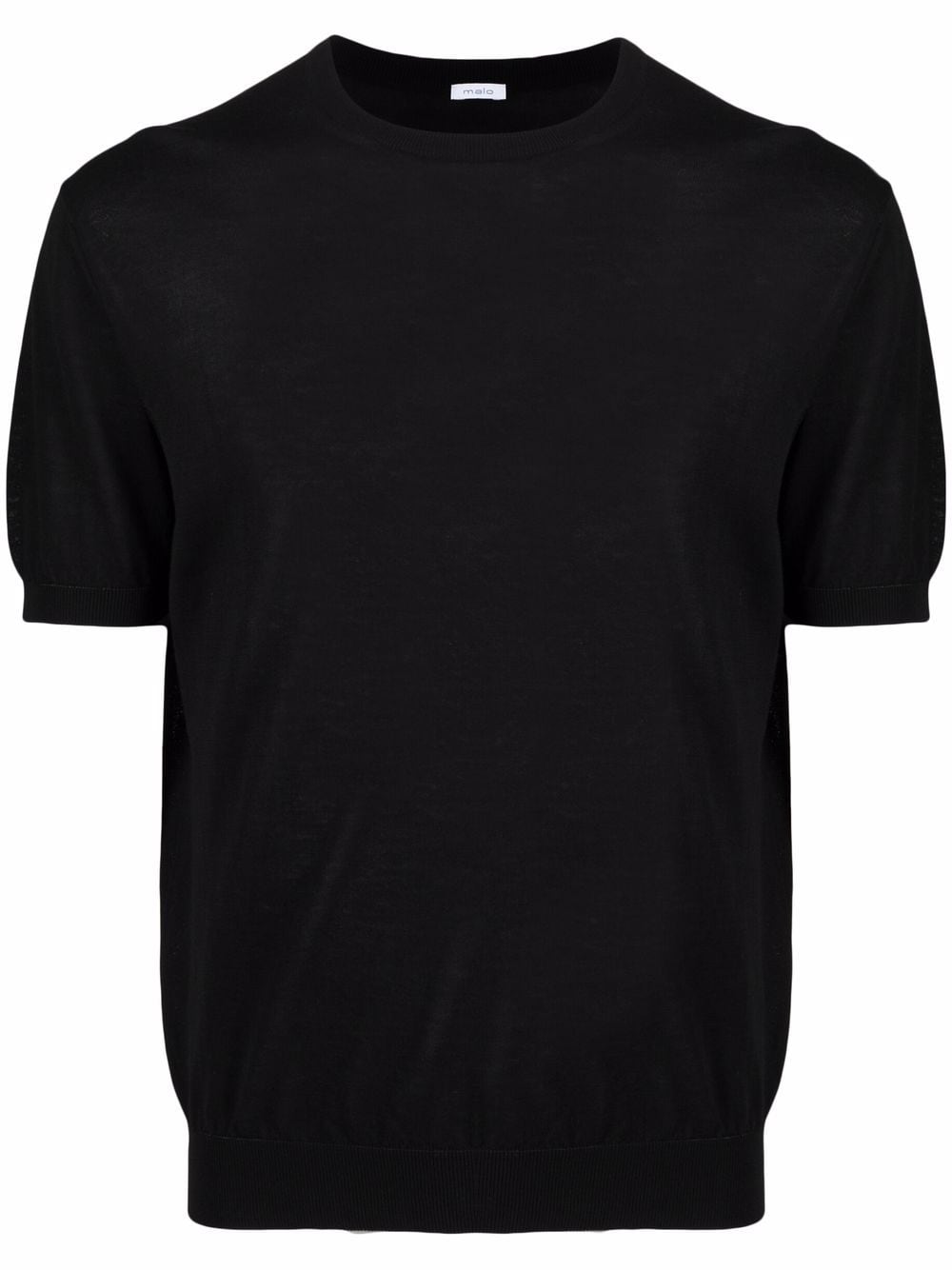 Malo ribbed-trim cotton T-Shirt - Black von Malo