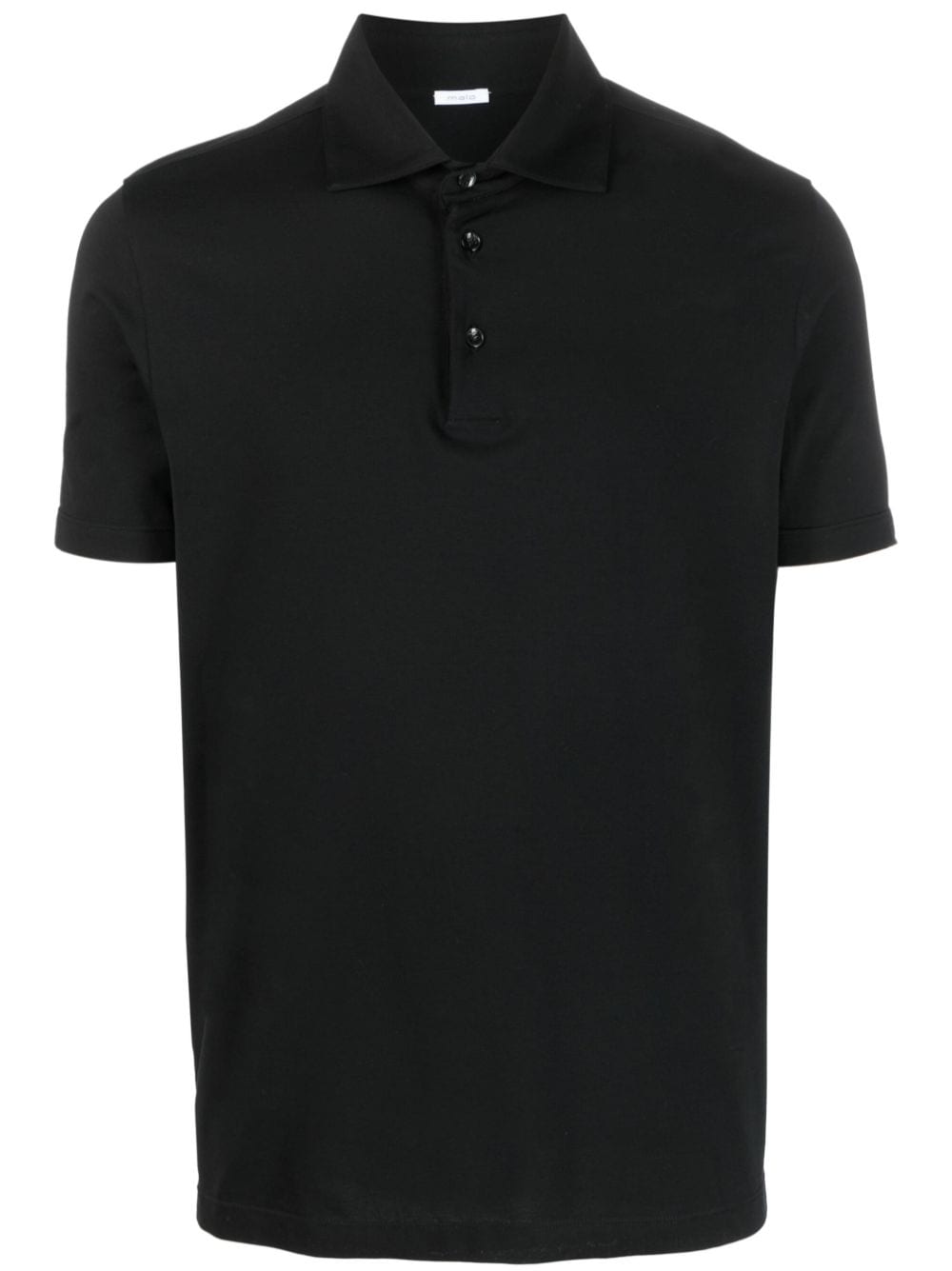 Malo short-sleeve cotton polo shirt - Black von Malo