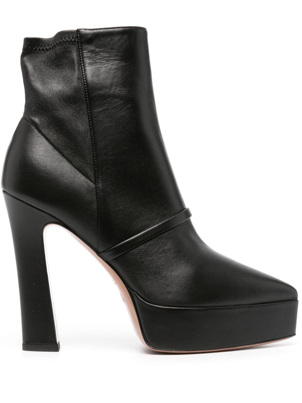 Malone Souliers 130mm platform leather ankle boots - Black von Malone Souliers