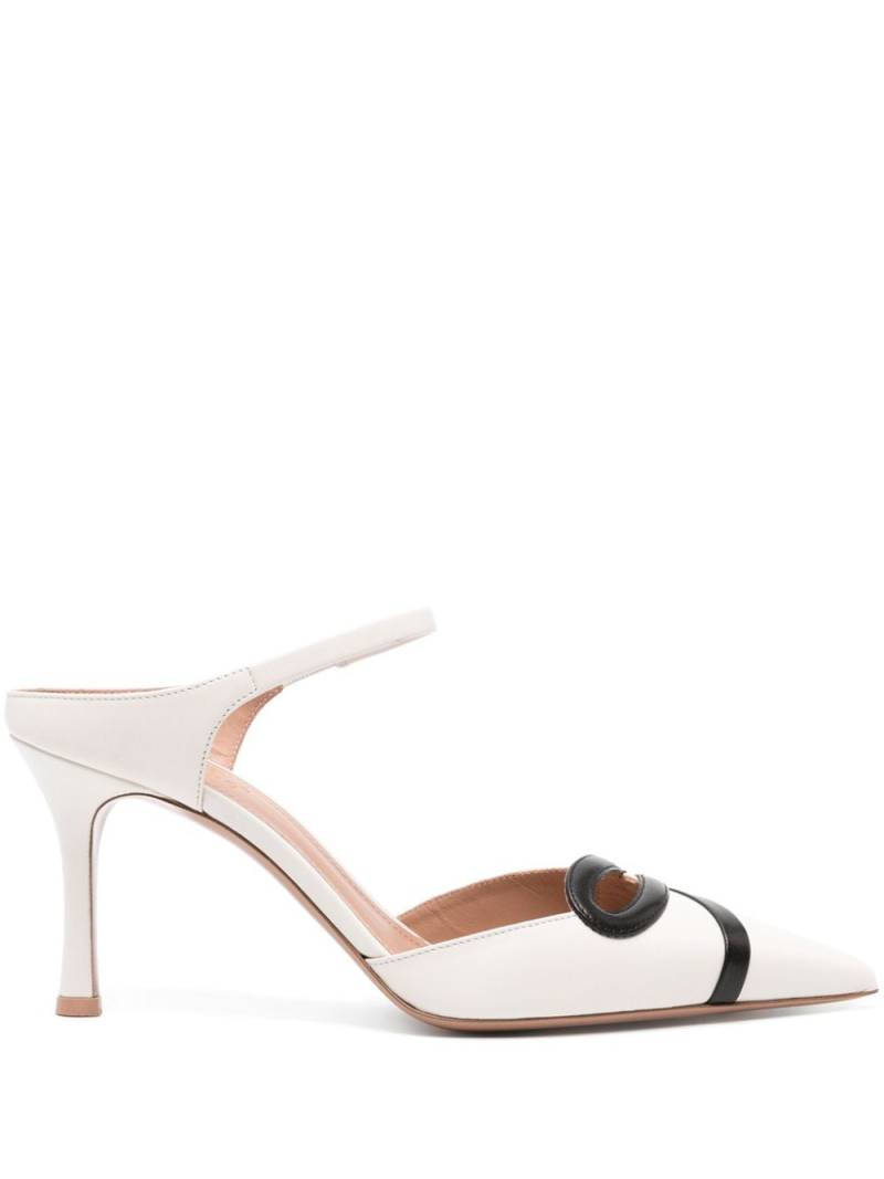 Malone Souliers Bonnie 80mm leather mules - White von Malone Souliers