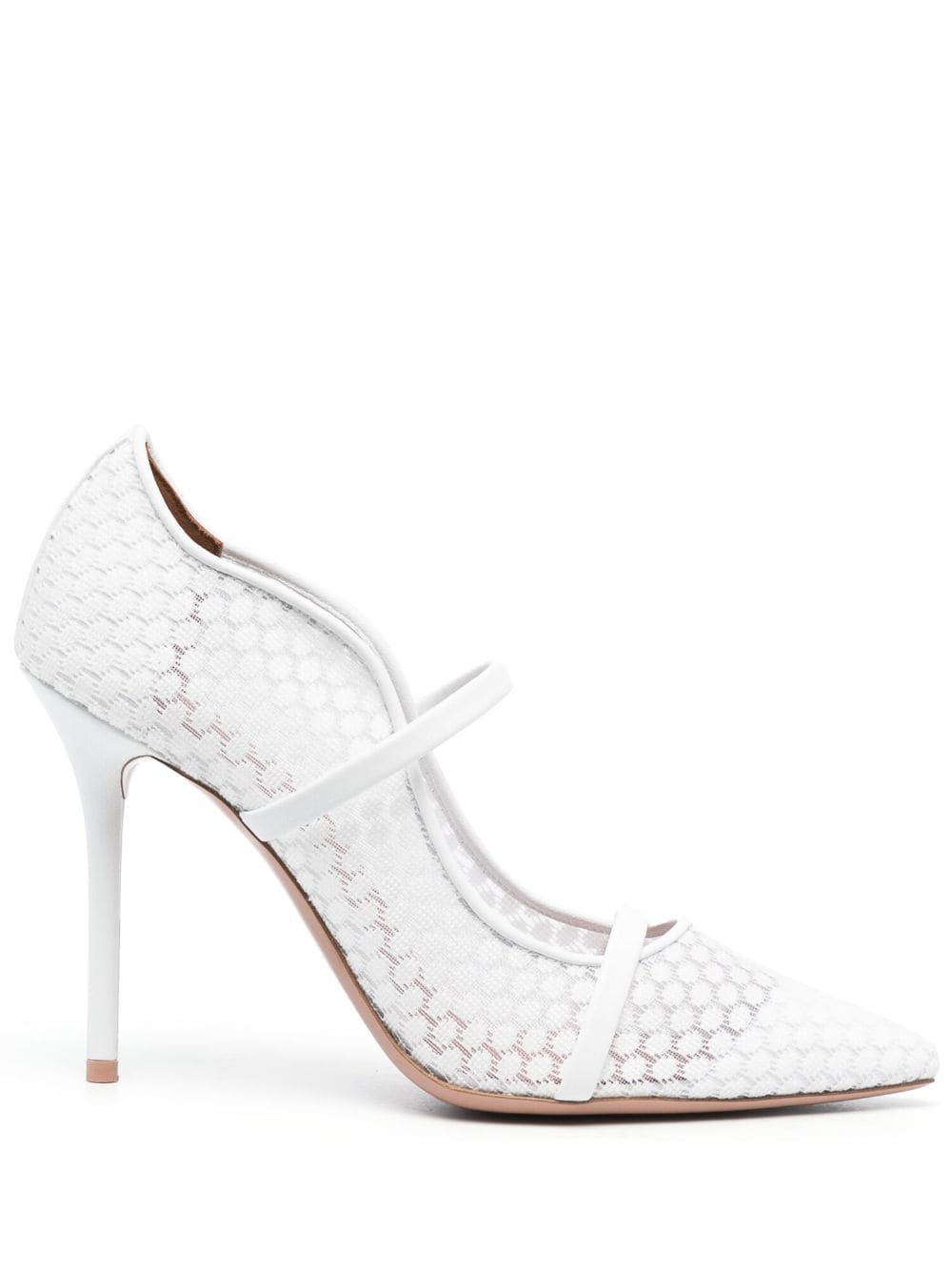 Malone Souliers Maureen 100mm lace pumps - White von Malone Souliers