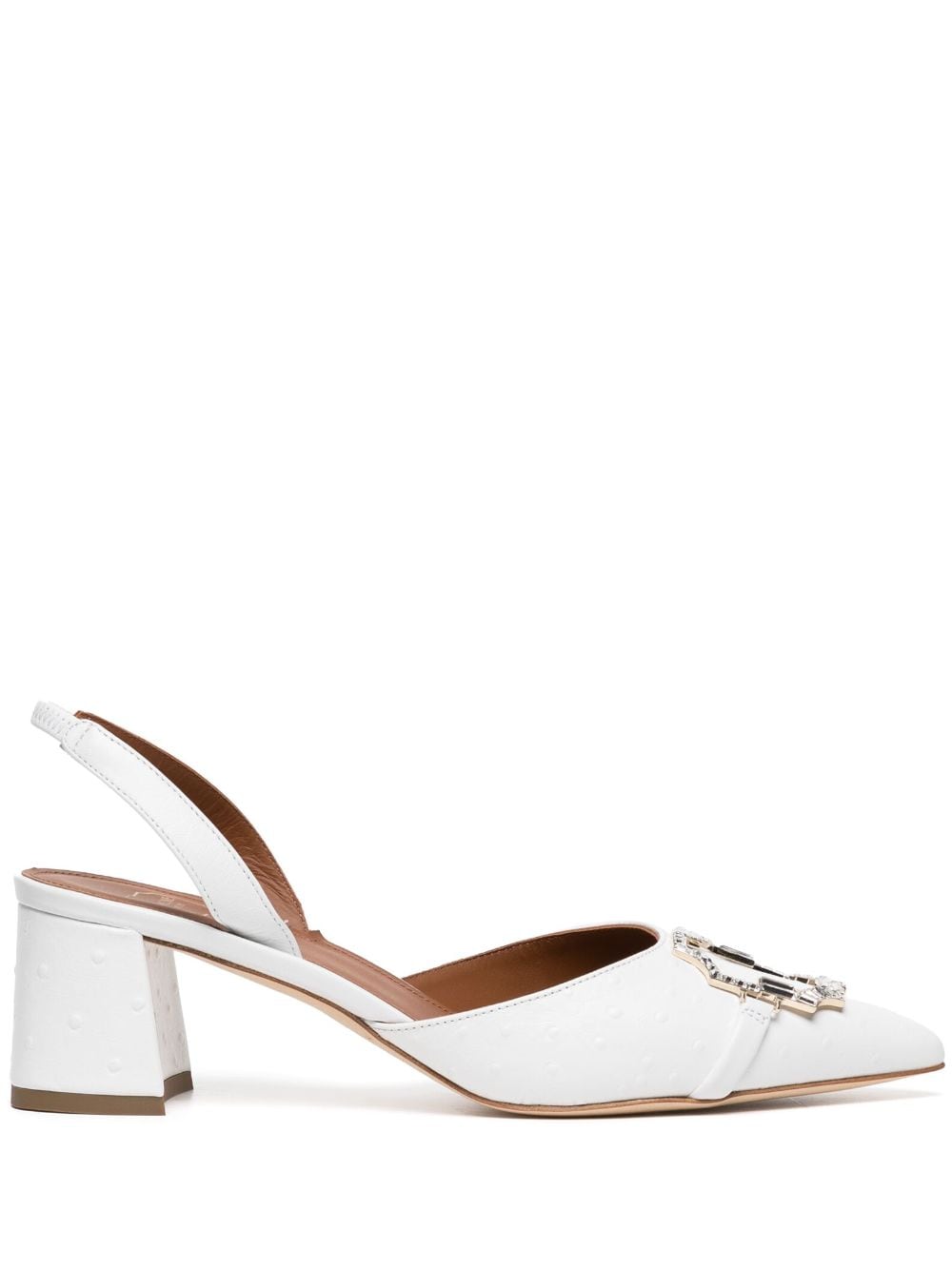 Malone Souliers Misha buckled leather pumps - White von Malone Souliers
