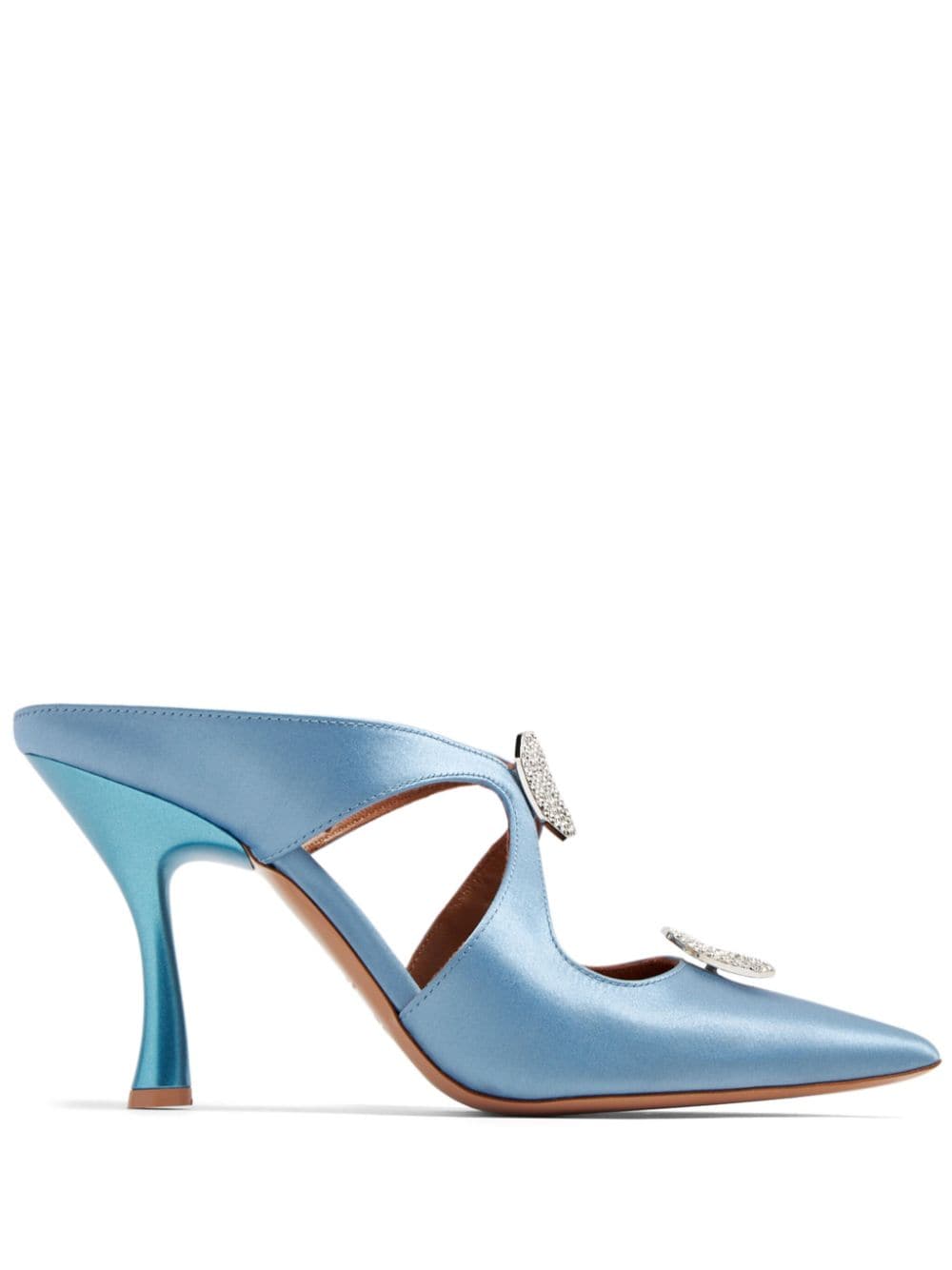 Malone Souliers Tina 90mm satin mules - Blue von Malone Souliers
