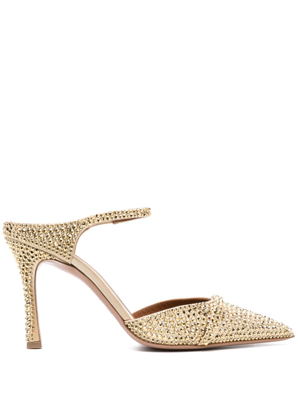Malone Souliers Uma 90mm crystal-embellished mules - Gold von Malone Souliers