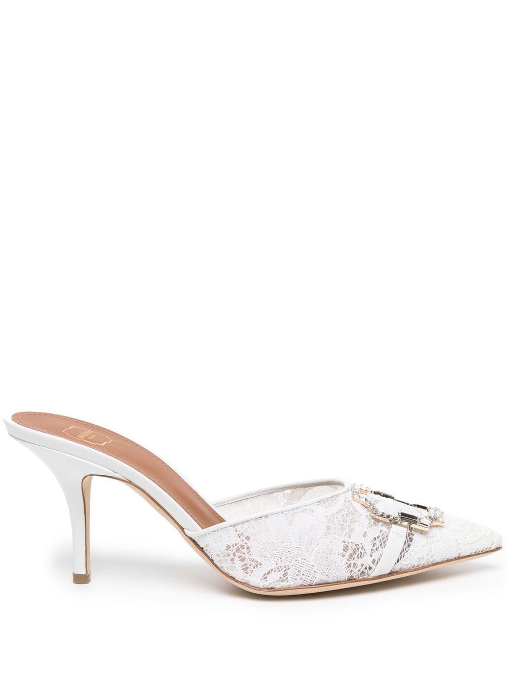 Malone Souliers Missy 70mm lace mules - White von Malone Souliers