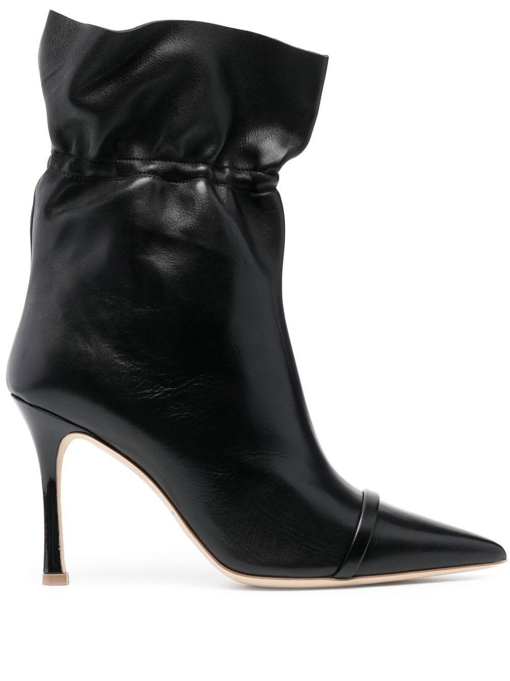 Malone Souliers ruched pointed boots - Black von Malone Souliers