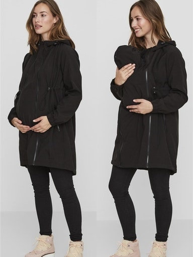 Mamalicious Umstandsjacke »MLNELLA SOLID 3IN1 SOFTSHELL JACKET A.«, mit Kapuze von Mamalicious