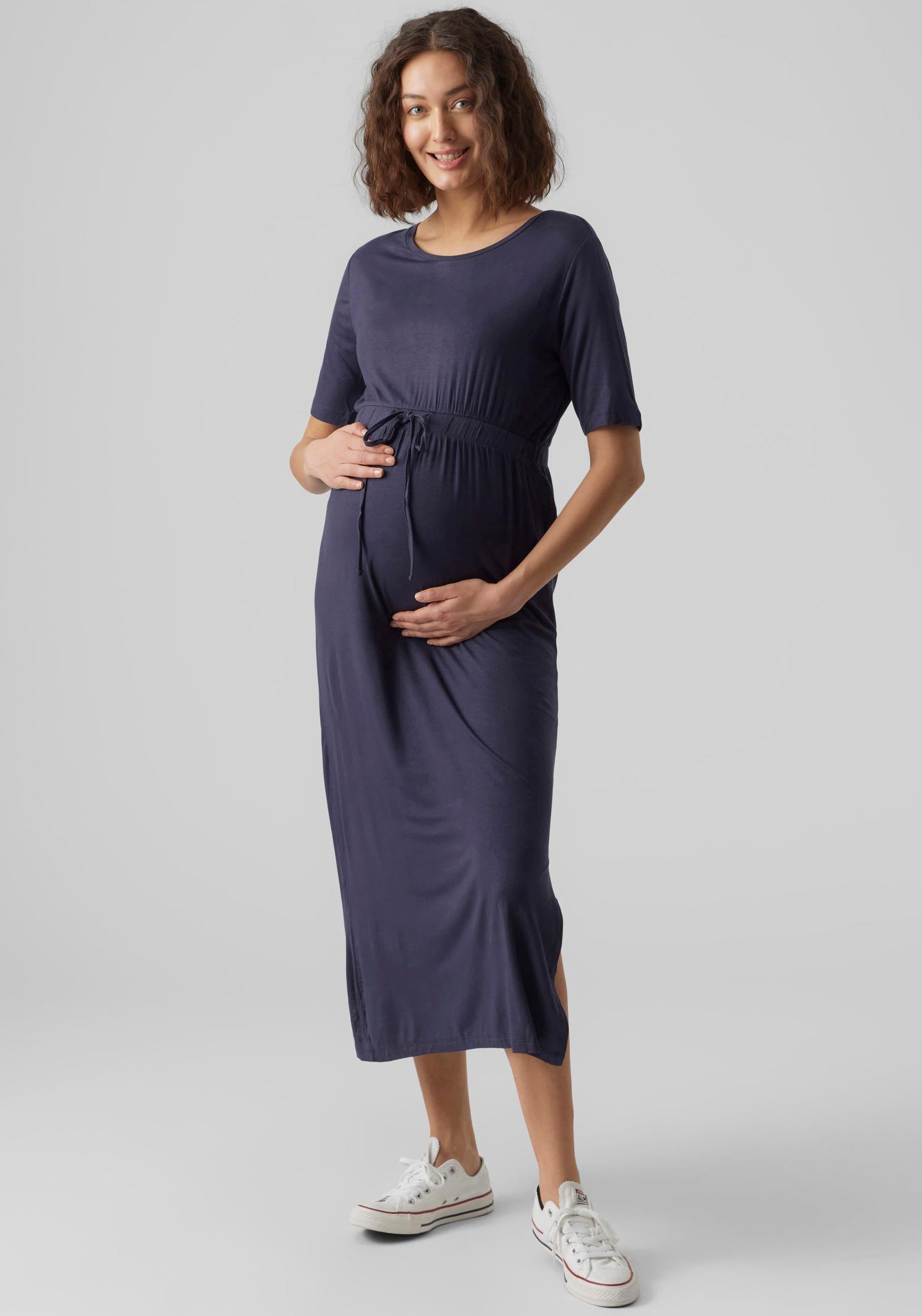 Mamalicious Umstandskleid »MLALISON STRING 2/4 JRS AL DRESS E. A.« von Mamalicious