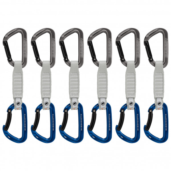 Mammut - Workhorse Keylock Quickdraws - Express-Set Gr 12 cm - Straight / Bent Gate grau von Mammut