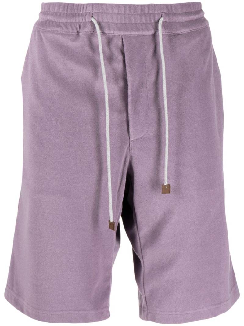 Man On The Boon. Terry drawstring-waist shorts - Purple von Man On The Boon.