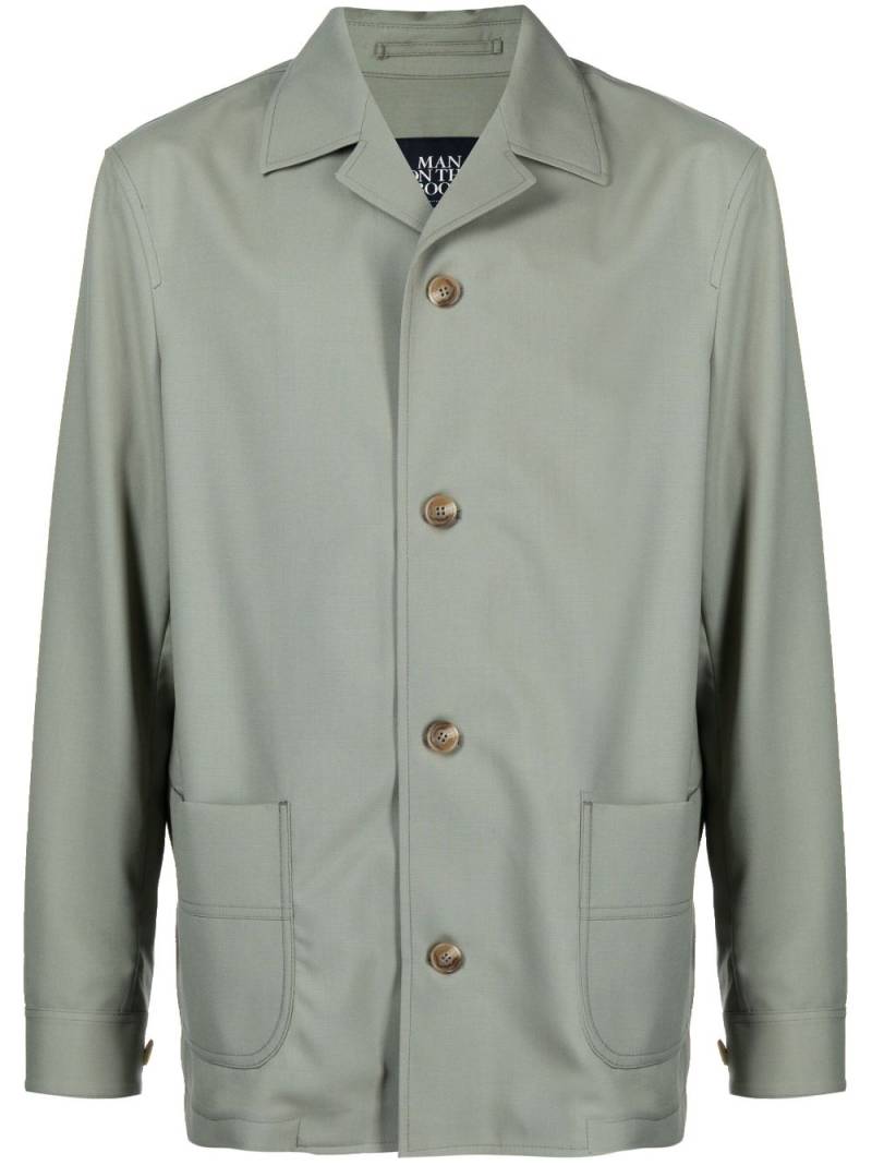 Man On The Boon. buttoned wool shirt jacket - Green von Man On The Boon.