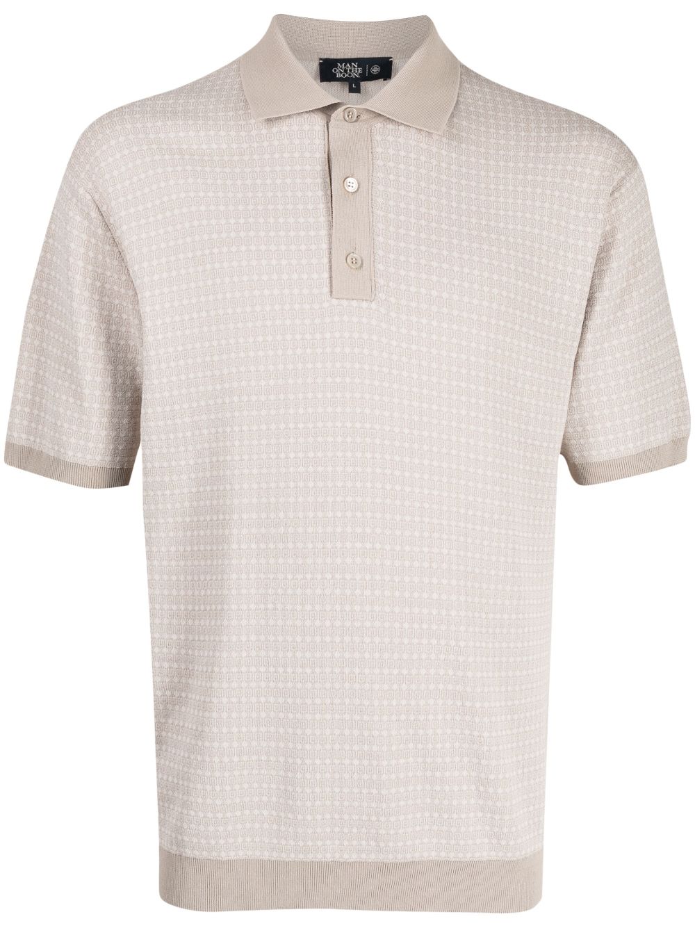 Man On The Boon. jacquard-pattern knitted polo shirt - Brown von Man On The Boon.