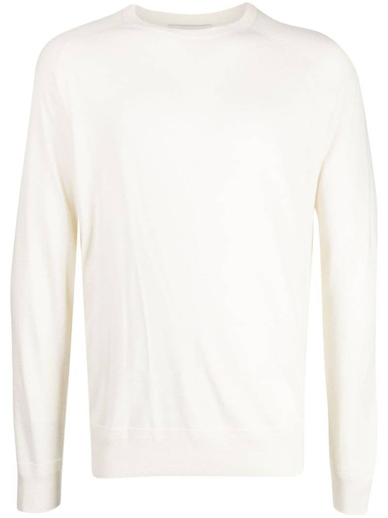 Man On The Boon. raglan-sleeve knitted jumper - White von Man On The Boon.