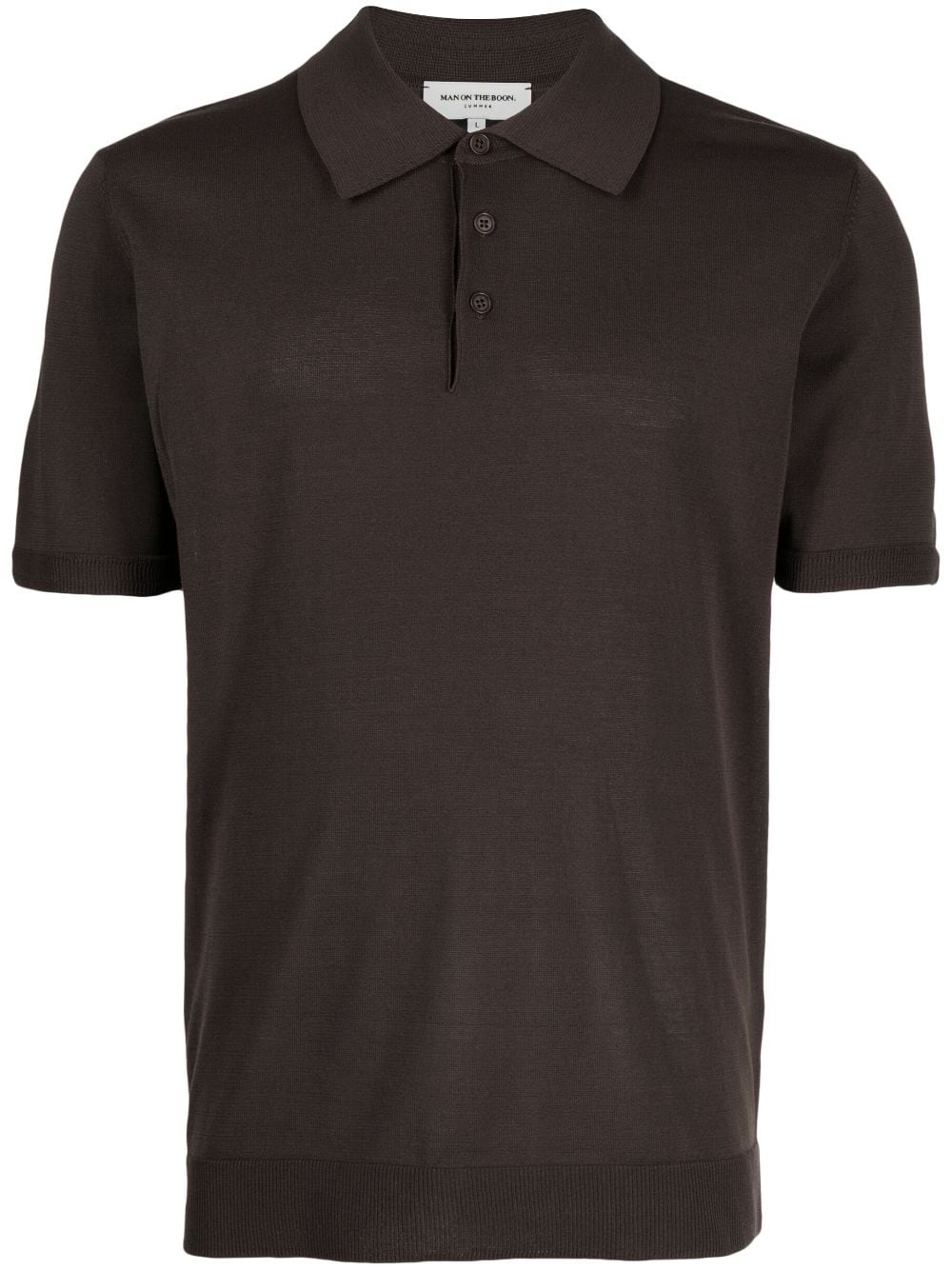 Man On The Boon. short-sleeve knitted polo shirt - Brown von Man On The Boon.