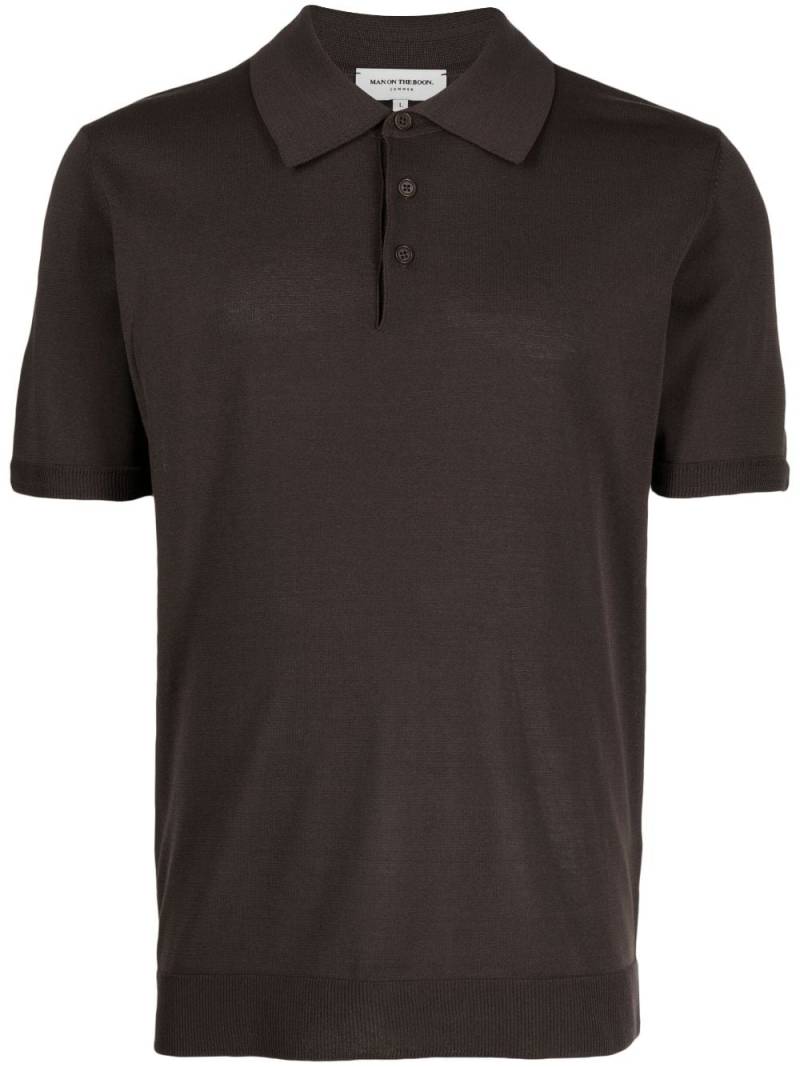 Man On The Boon. short-sleeve knitted polo shirt - Brown von Man On The Boon.