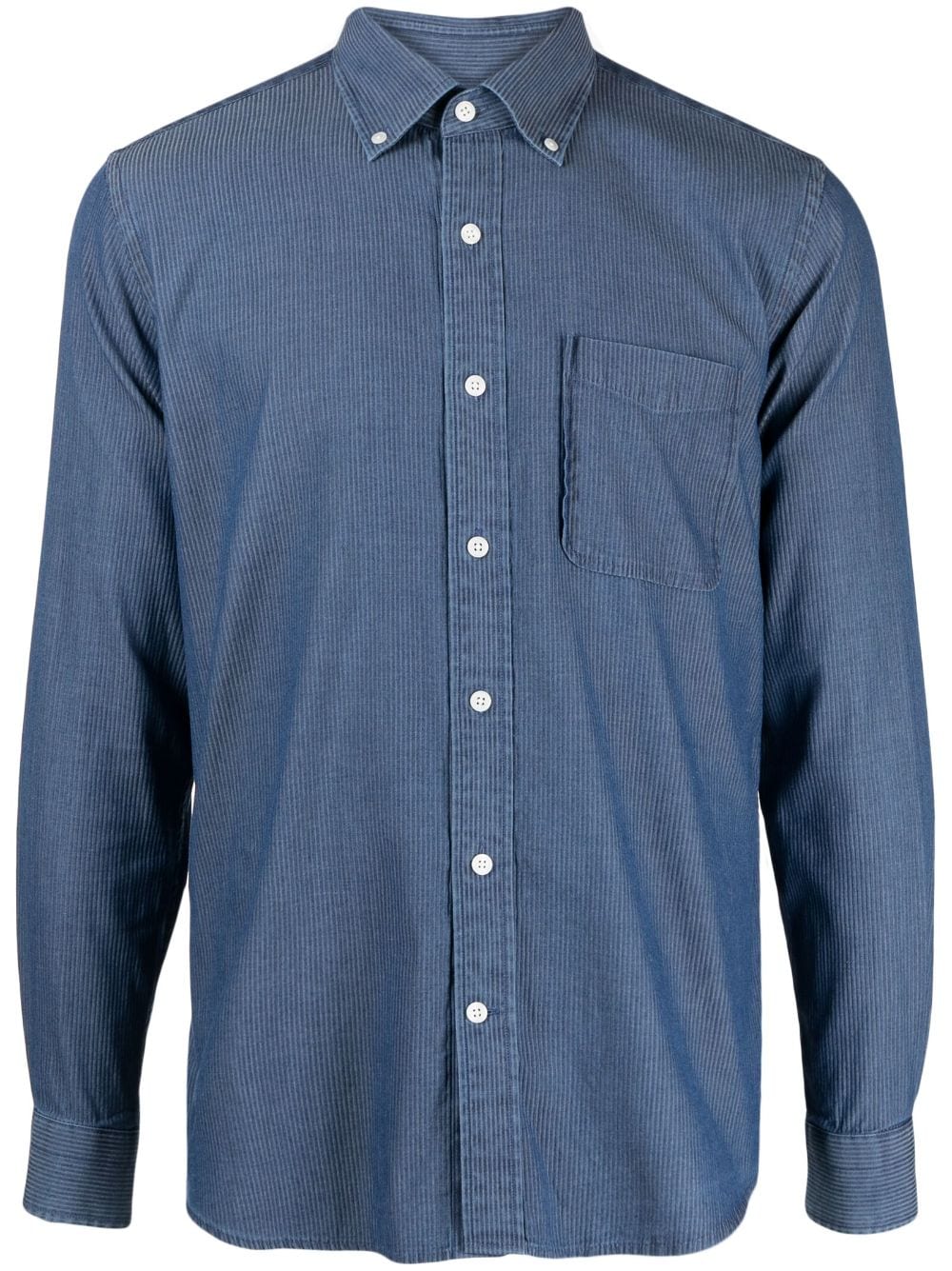 Man On The Boon. striped long-sleeve cotton shirt - Blue von Man On The Boon.