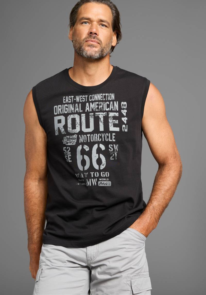 Man's World Muscleshirt, (2er-Pack), ärmellos, bedruckt, Rundhalsausschnitt, aus 100% Baumwolle von Man's World