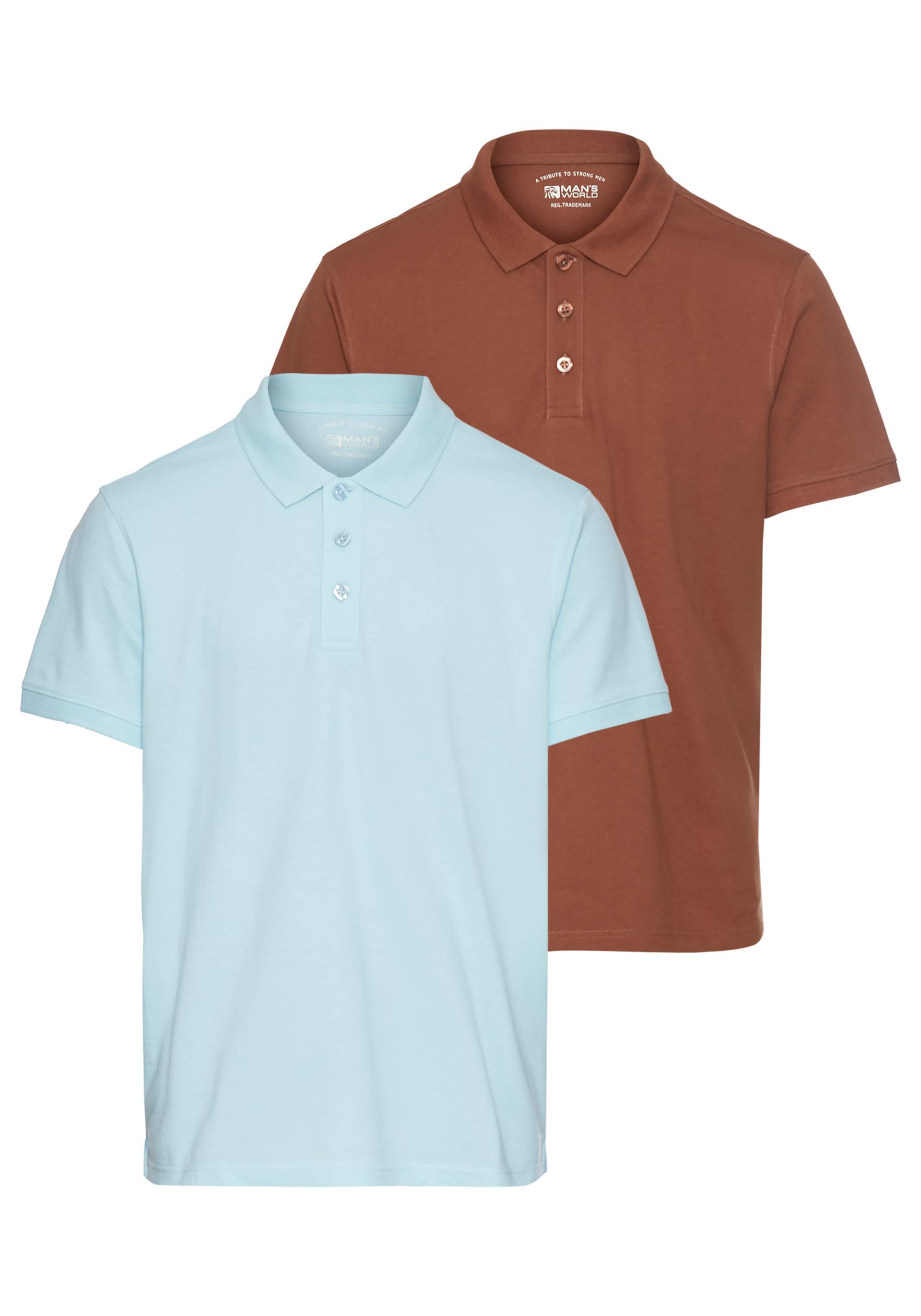 Man's World Poloshirt, (2-er Pack), in tollen Farbkombinationen von Man's World