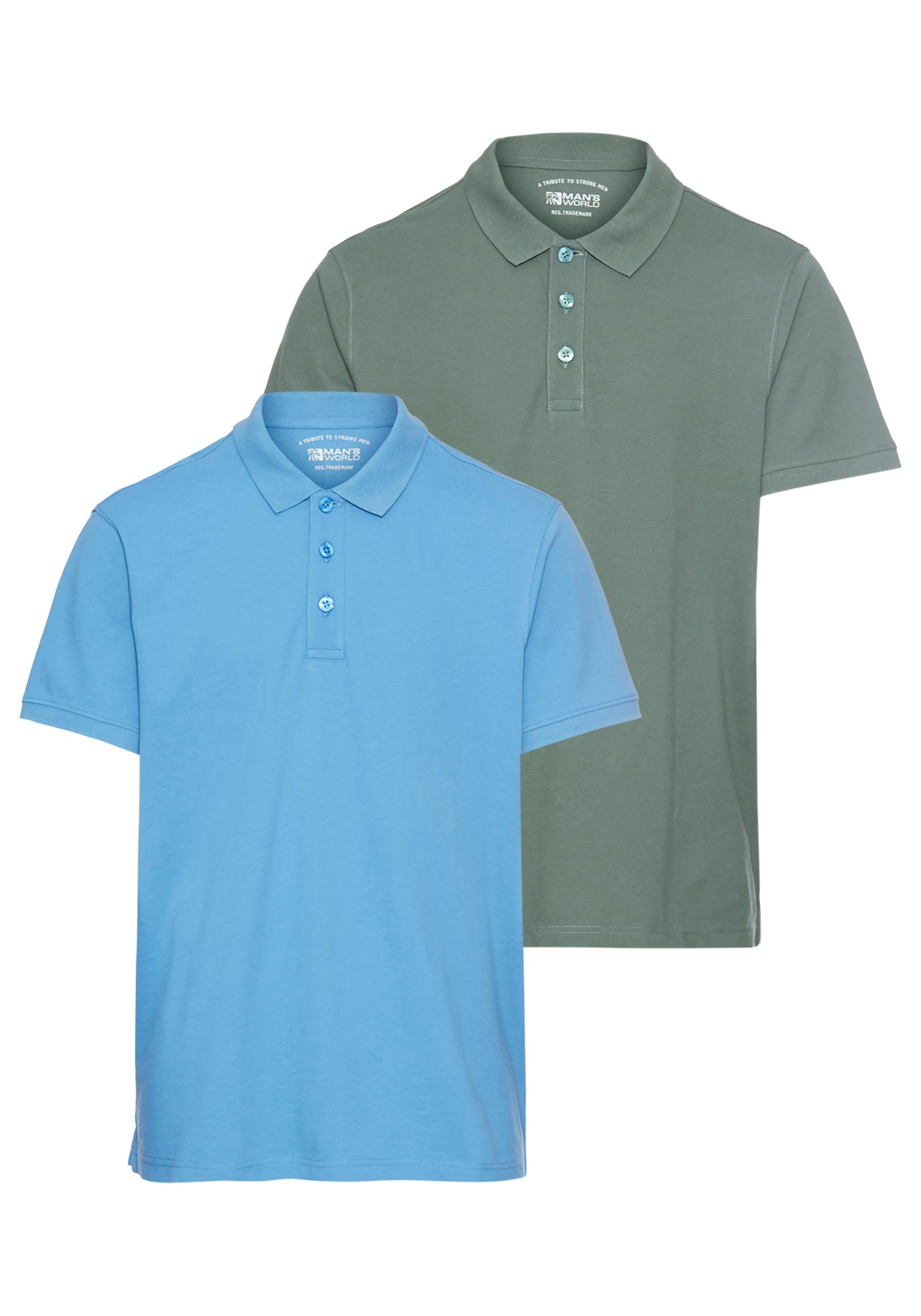 Man's World Poloshirt, (2-er Pack), in tollen Farbkombinationen von Man's World