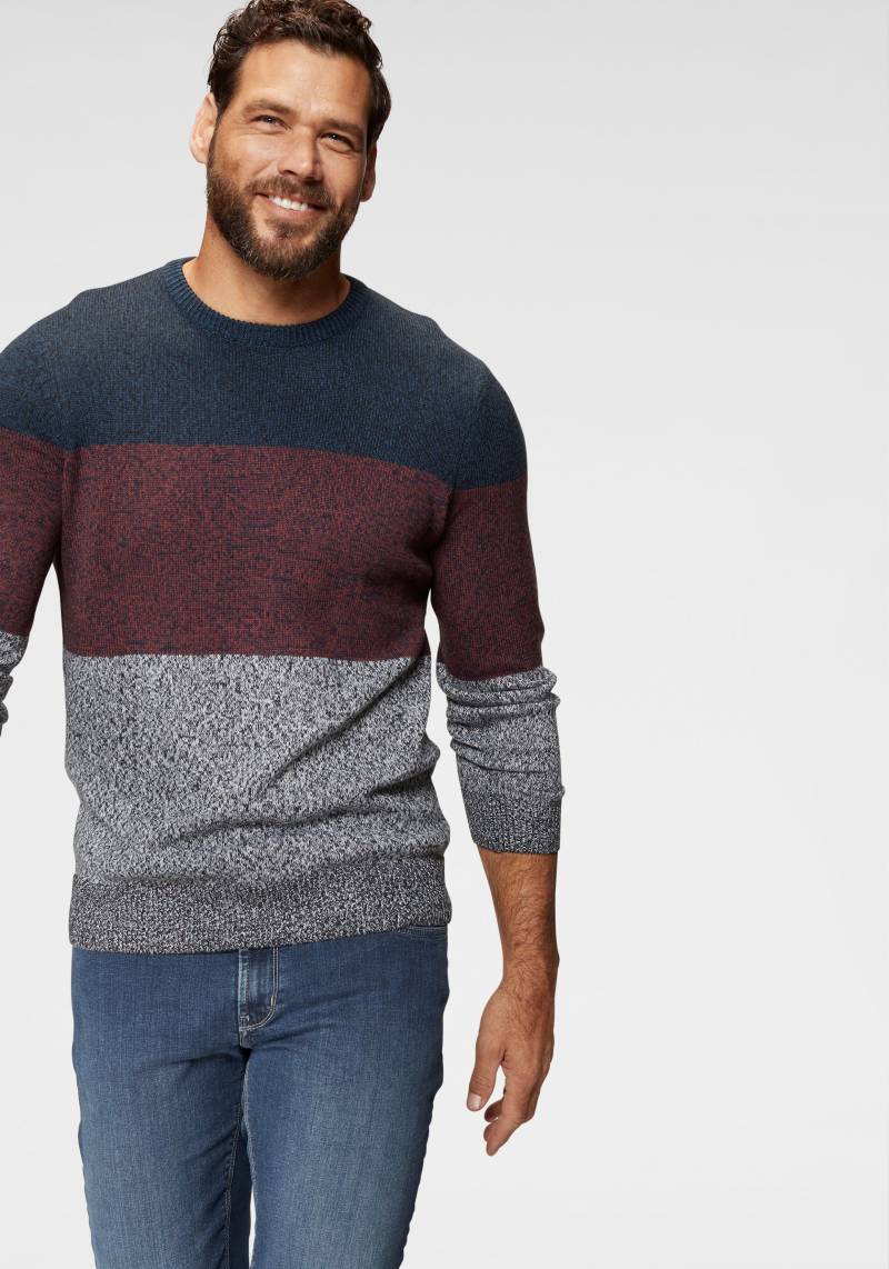 Man's World Rundhalspullover »Bis Grösse 5 XL«, mehrfarbig von Man's World