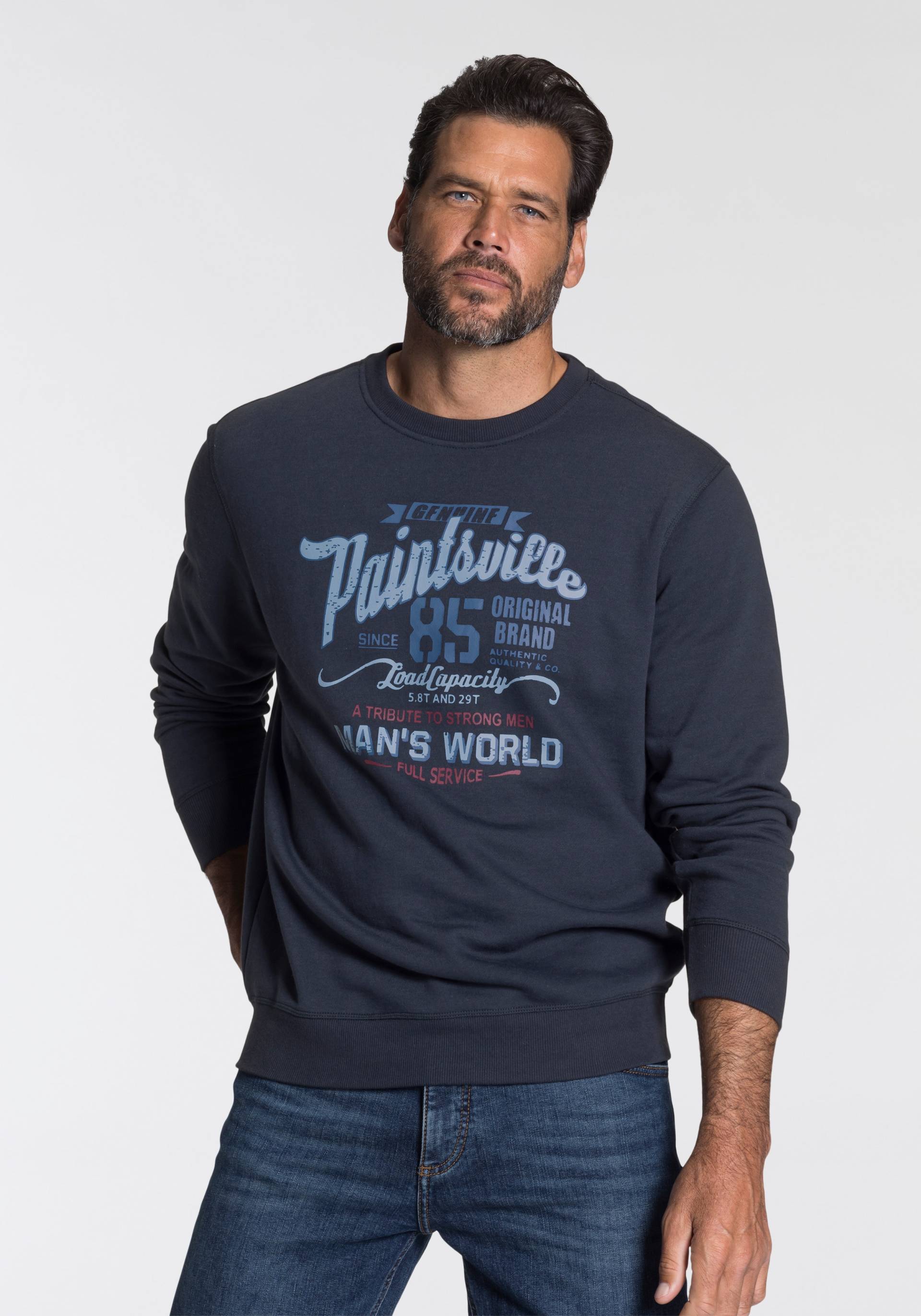 Man's World Sweatshirt, mit Brustprint von Man's World
