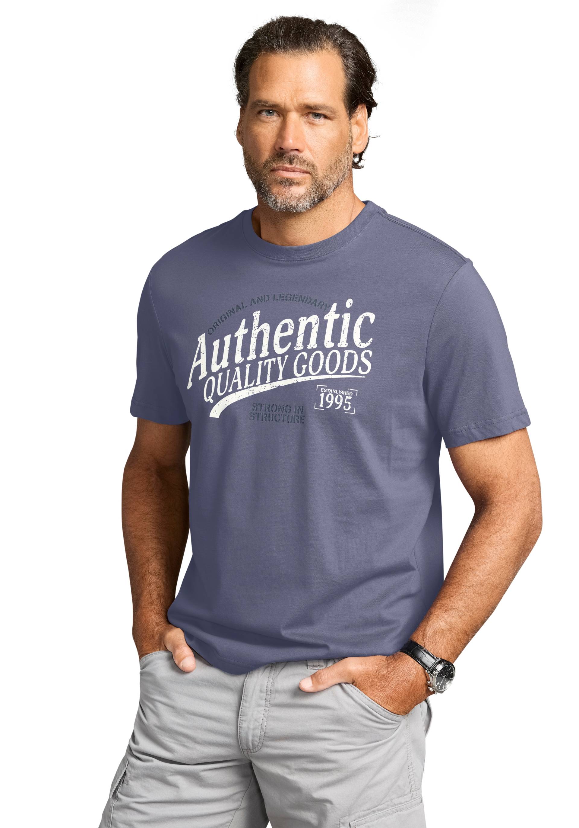 Man's World T-Shirt, mit grossem sportlichen Logo-Print von Man's World