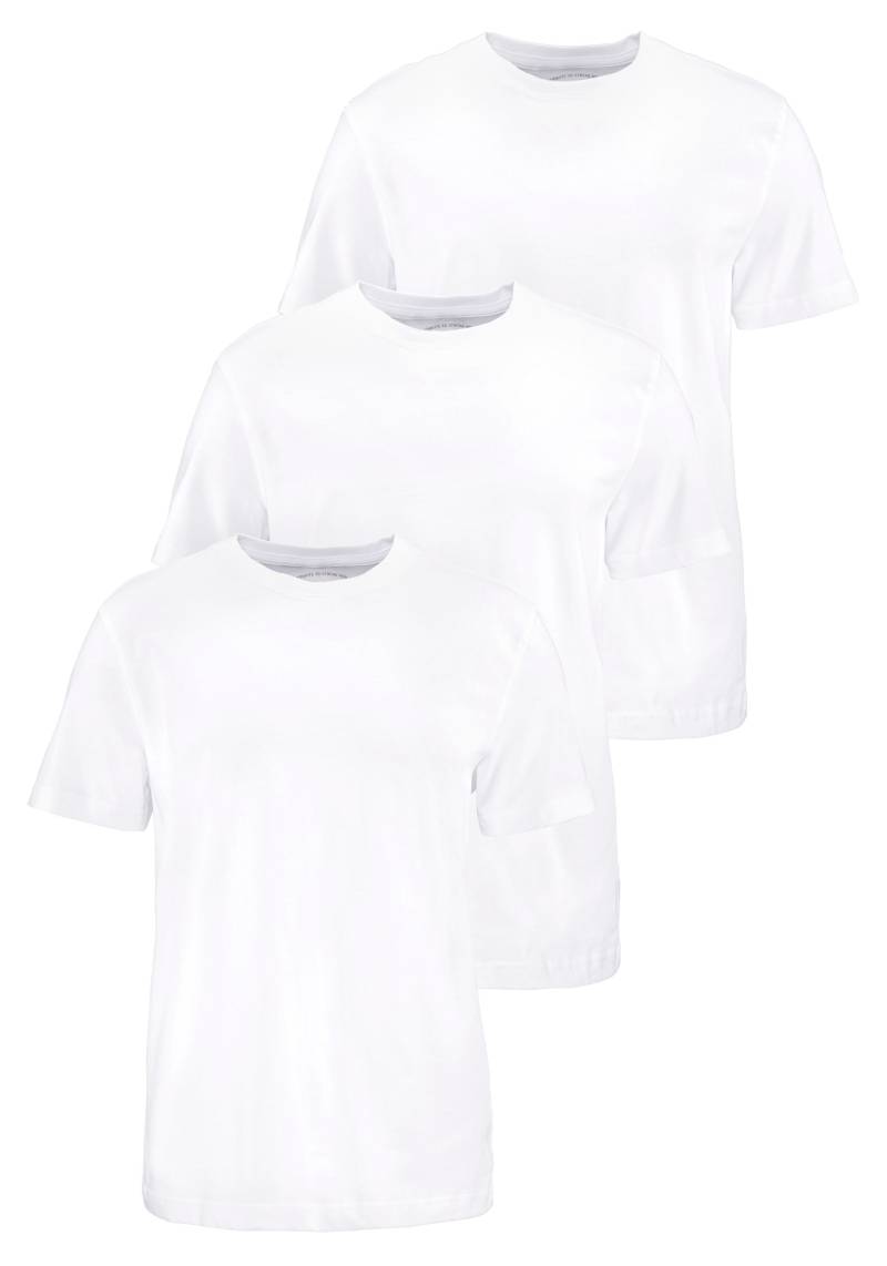 Man's World T-Shirt »neue Farben!«, (3er-Pack), Kurzarm, unifarben, Rundhals, aus Baumwolle von Man's World
