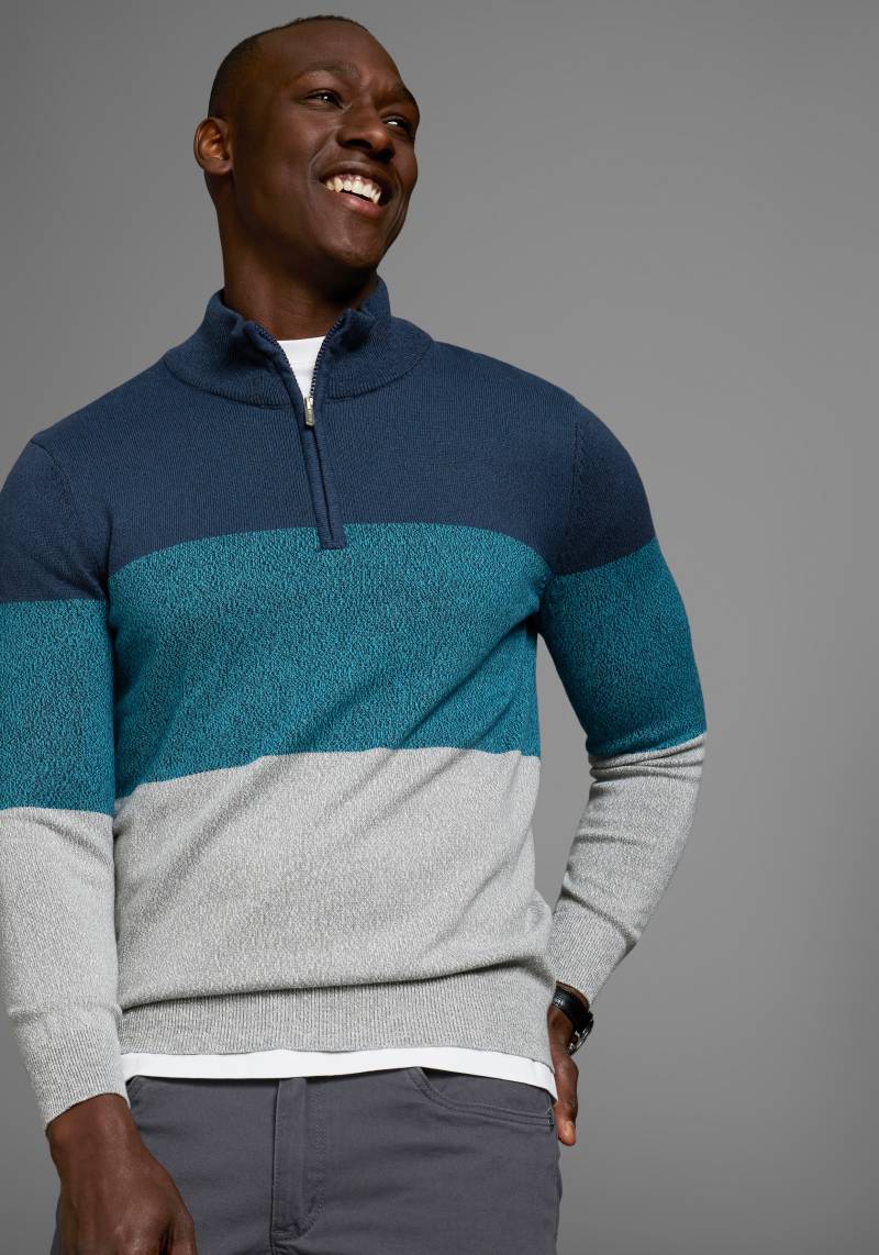 Man's World Troyer »Bis Grösse 5 XL«, mit Blockstreifen von Man's World
