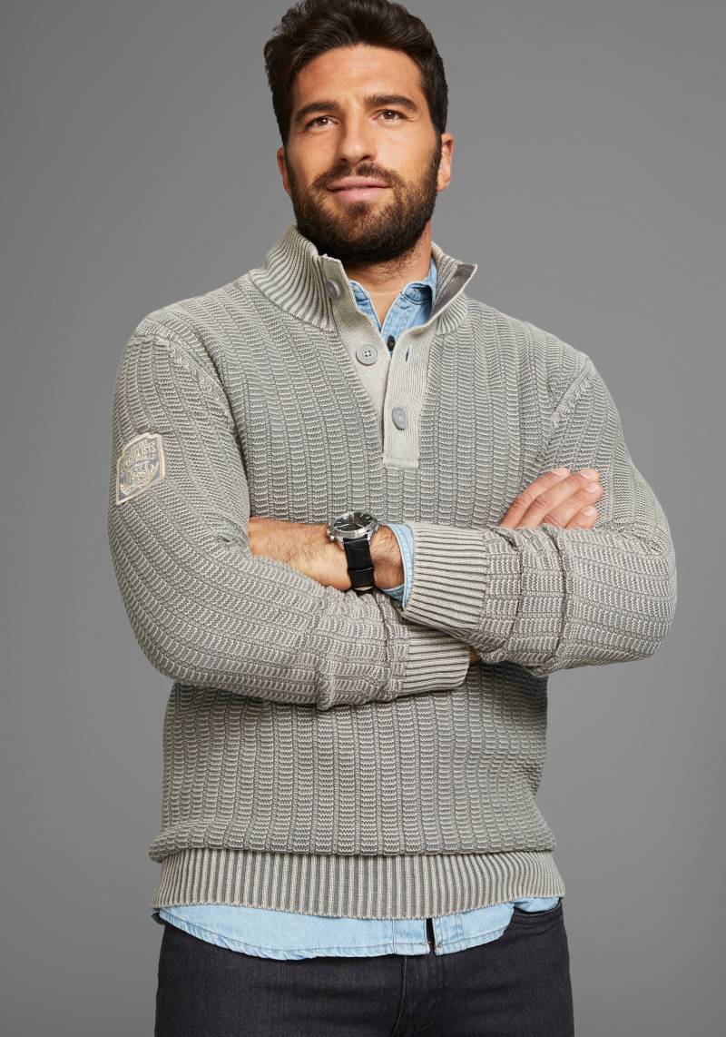 Man's World Troyer »Bis Grösse 5 XL«, mit Ärmelbadge von Man's World