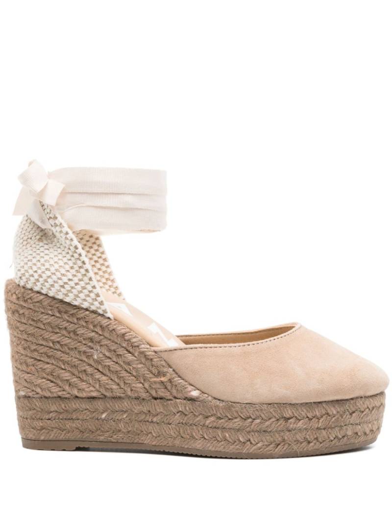 Manebi 100mm suede espadrilles - Neutrals von Manebi