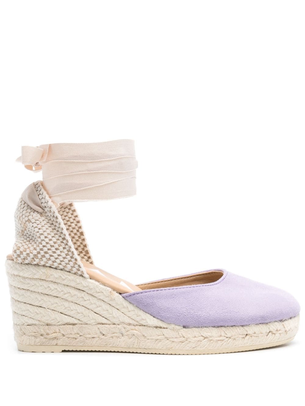 Manebi 75mm suede wedge espadrilles - Purple von Manebi