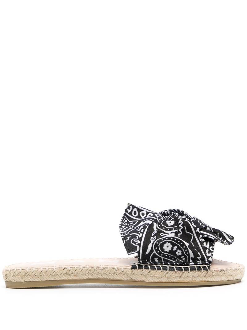 Manebi bandana raffia sandals - Black von Manebi