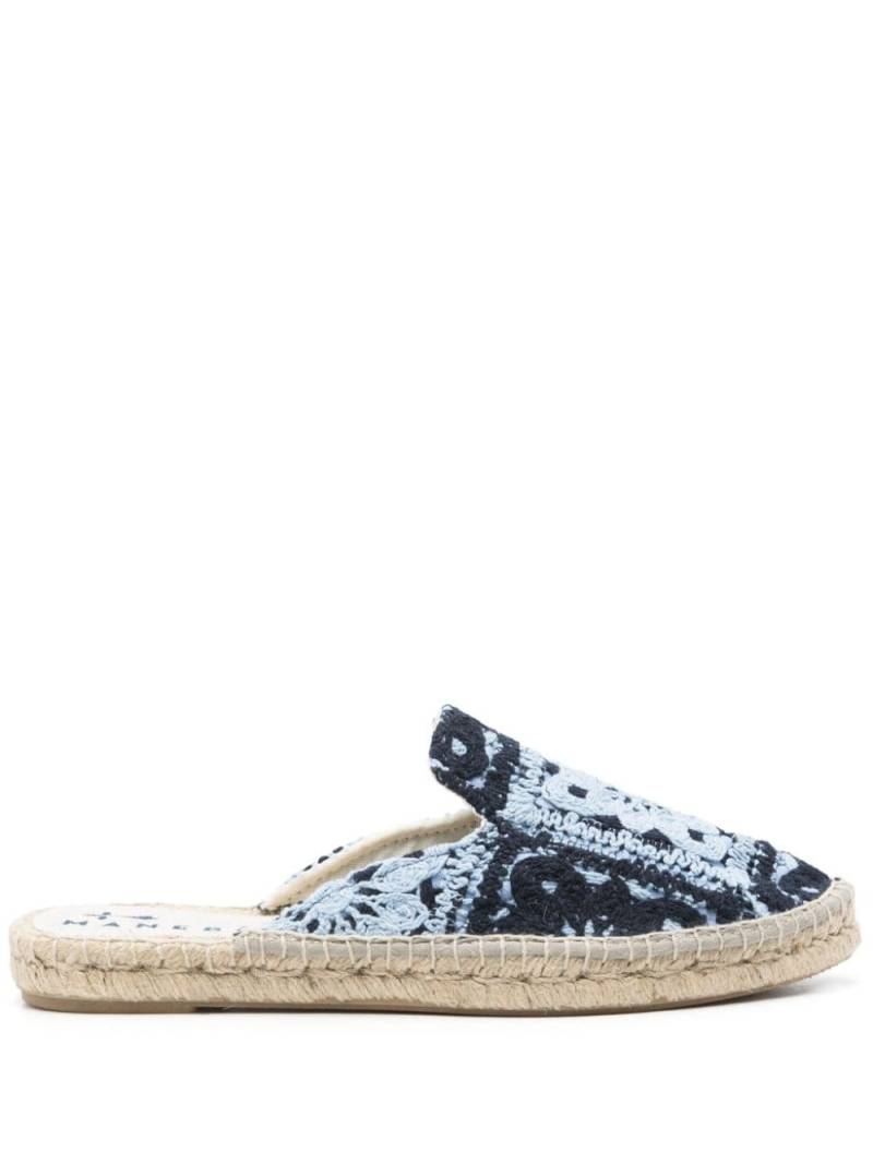 Manebi crochet cotton espadrilles - Blue von Manebi