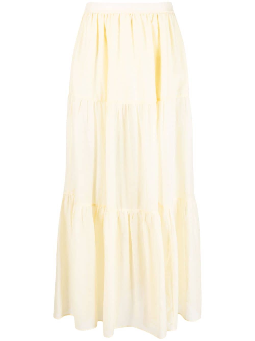 Manebi high-waisted tiered maxi skirt - Yellow von Manebi