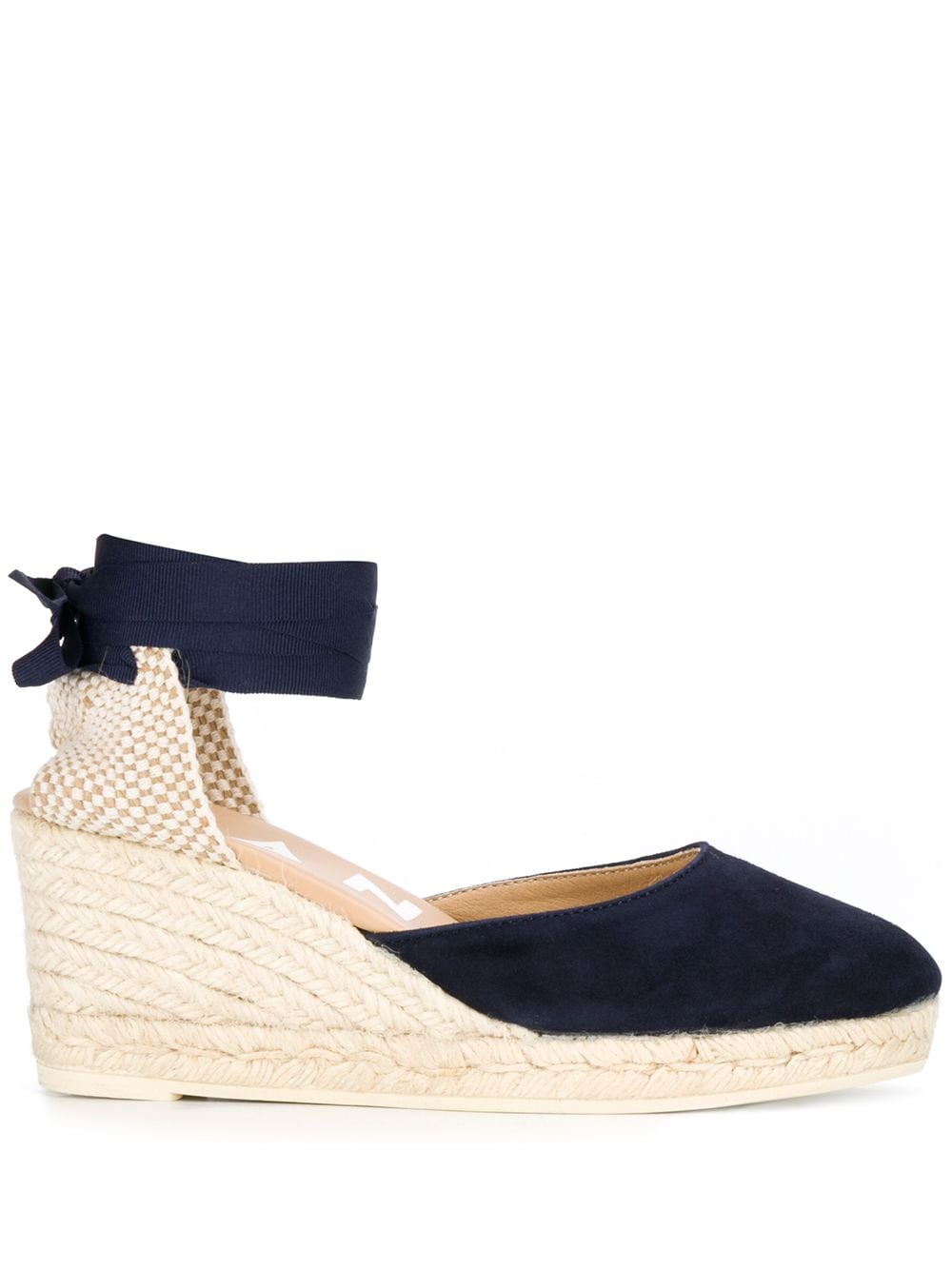 Manebi lace-up wedge espadrilles - Blue von Manebi