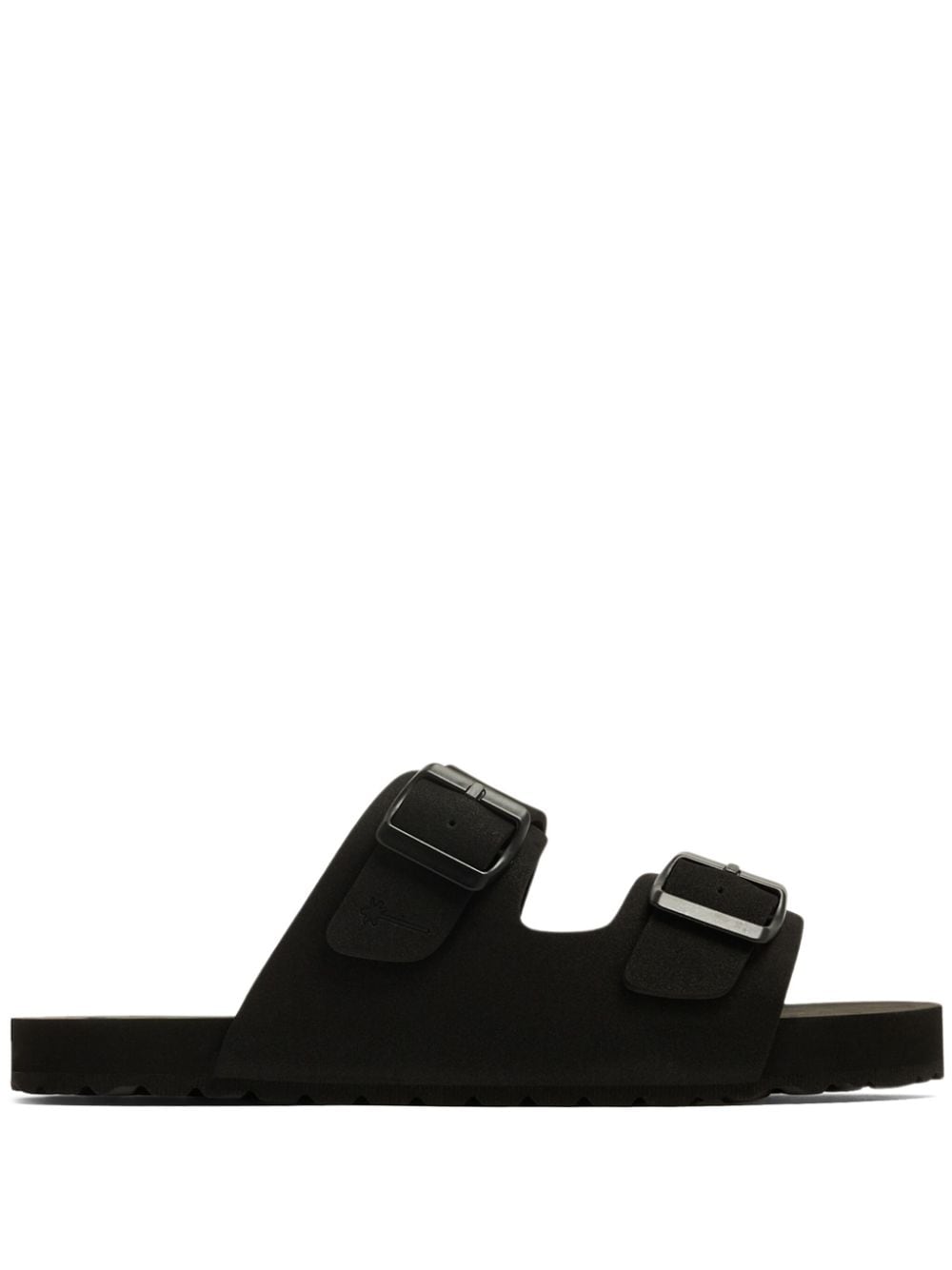 Manebi logo-debossed double-buckle sandals - Black von Manebi