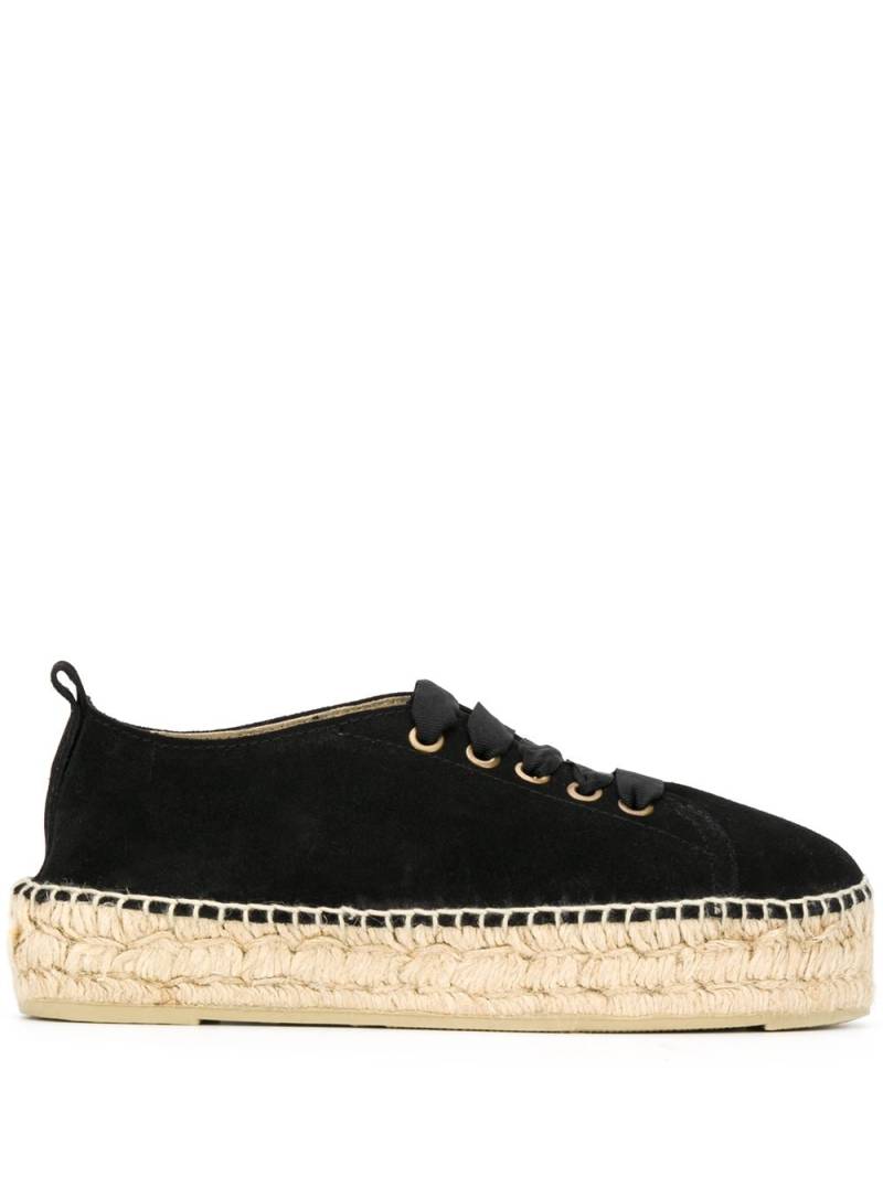 Manebi platform lace-up espadrilles - Black von Manebi