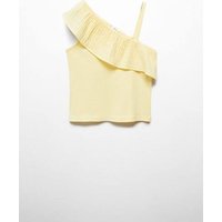 Asymmetrisches T-Shirt mit Volant von Mango Kids
